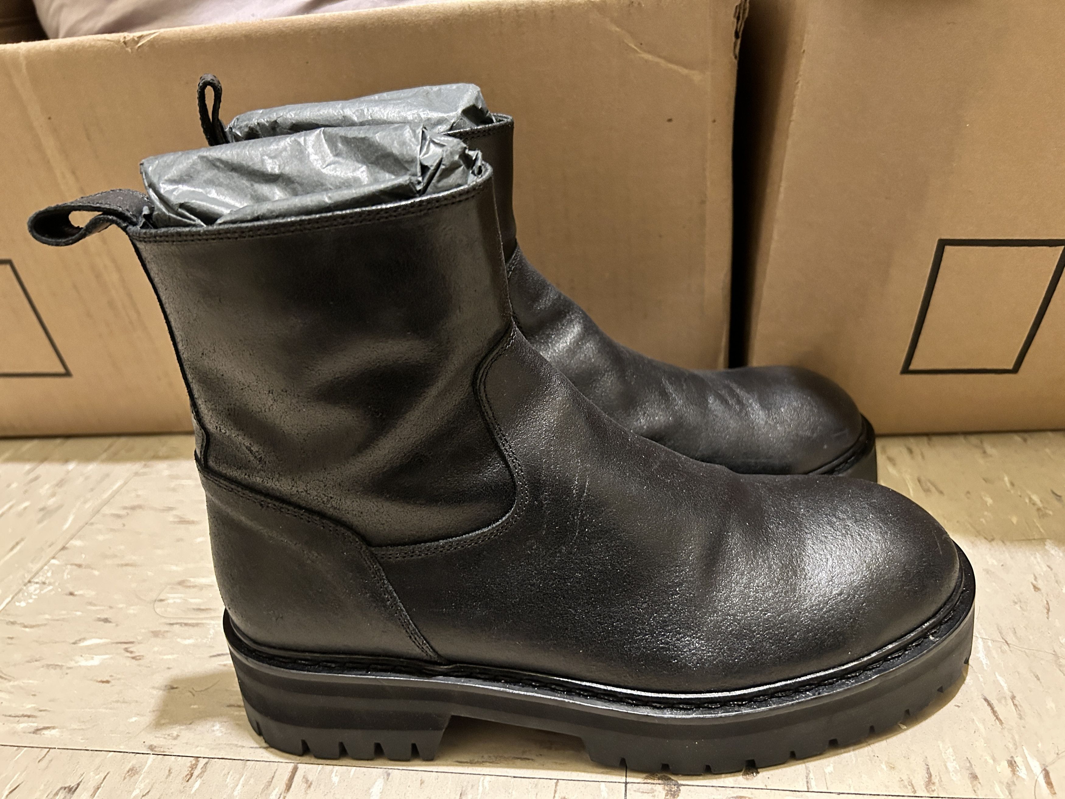 Ann Demeulemeester Ann Demeulemeester Black leather boots suede country nero Size US 8 / IT 38 - 11 Thumbnail