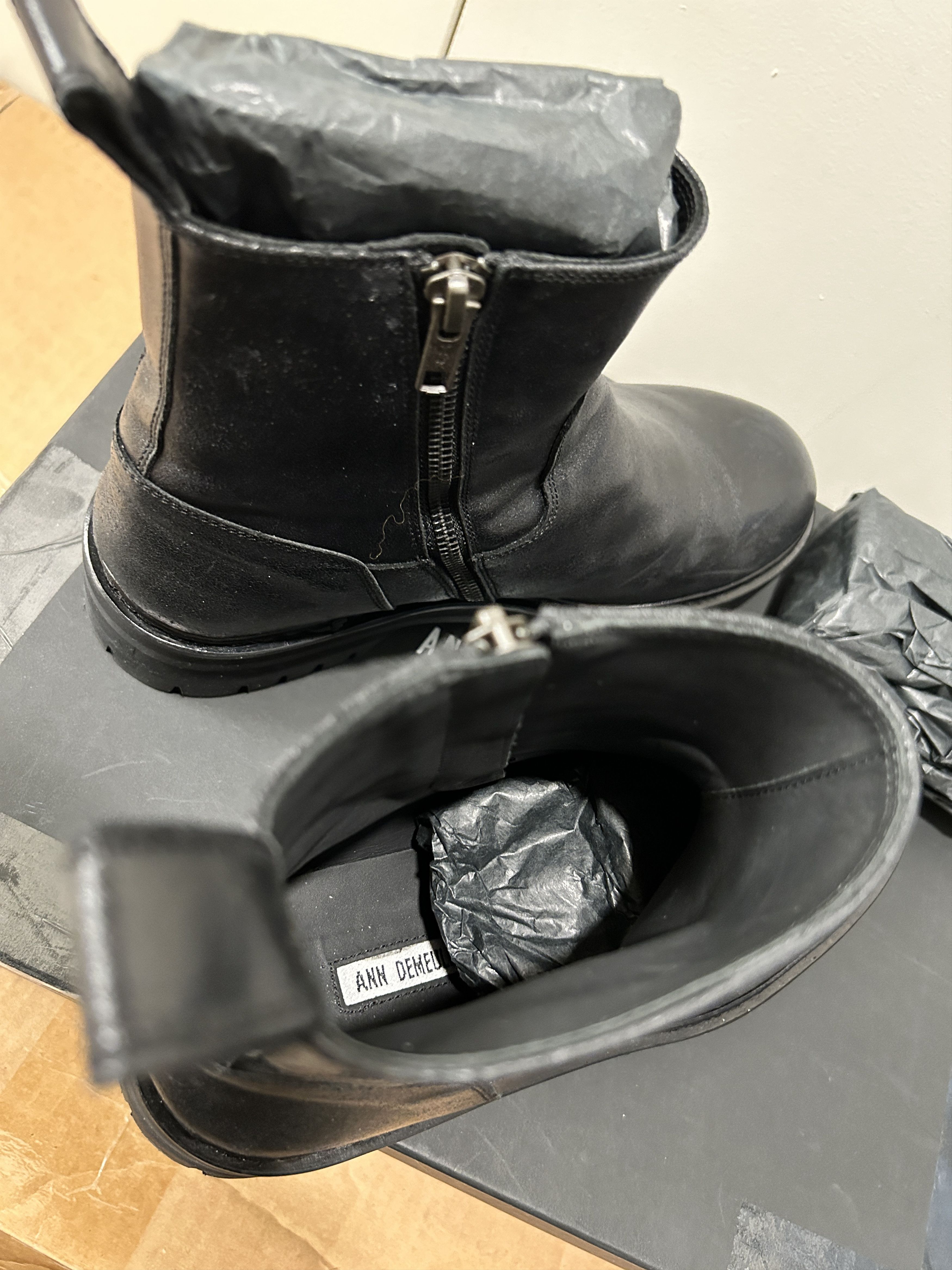 Ann Demeulemeester Ann Demeulemeester Black leather boots suede country nero Size US 8 / IT 38 - 7 Thumbnail