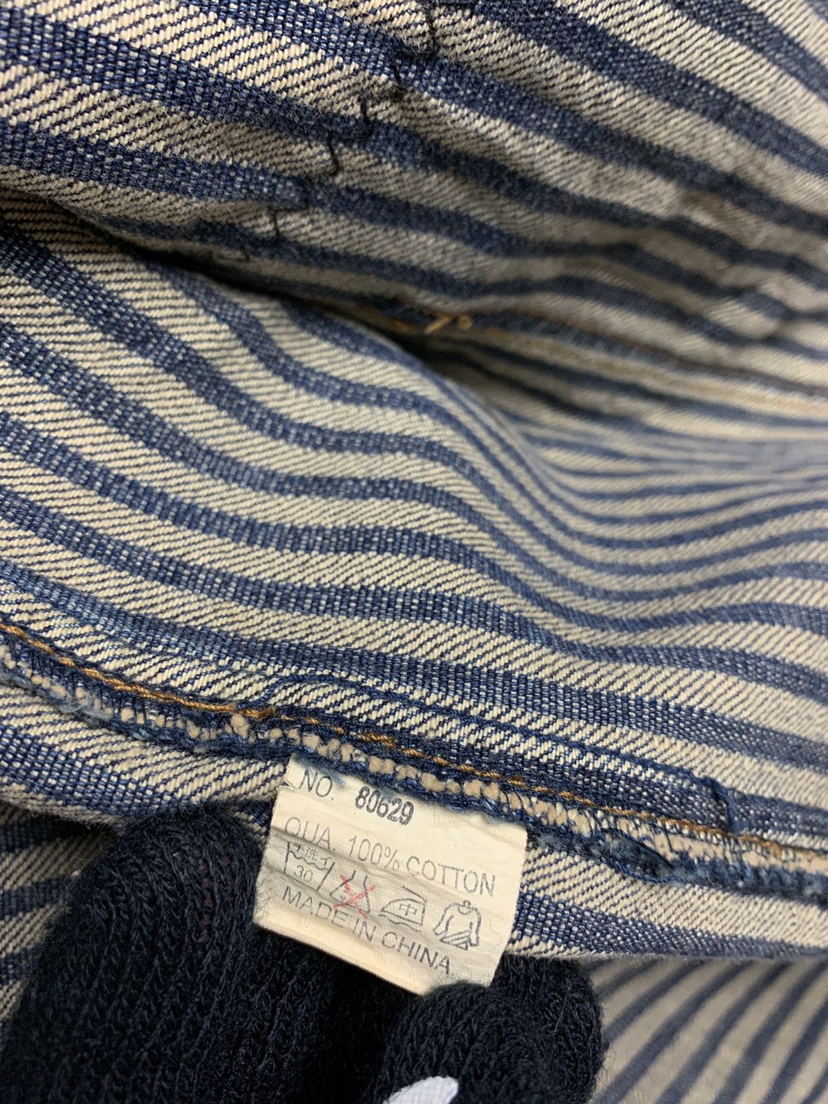If Six Was Nine × Japanese Brand × Vintage Vintage Japanese Brand Thanx God Distressed Denim Jacket Size US L / EU 52-54 / 3 - 20 Thumbnail