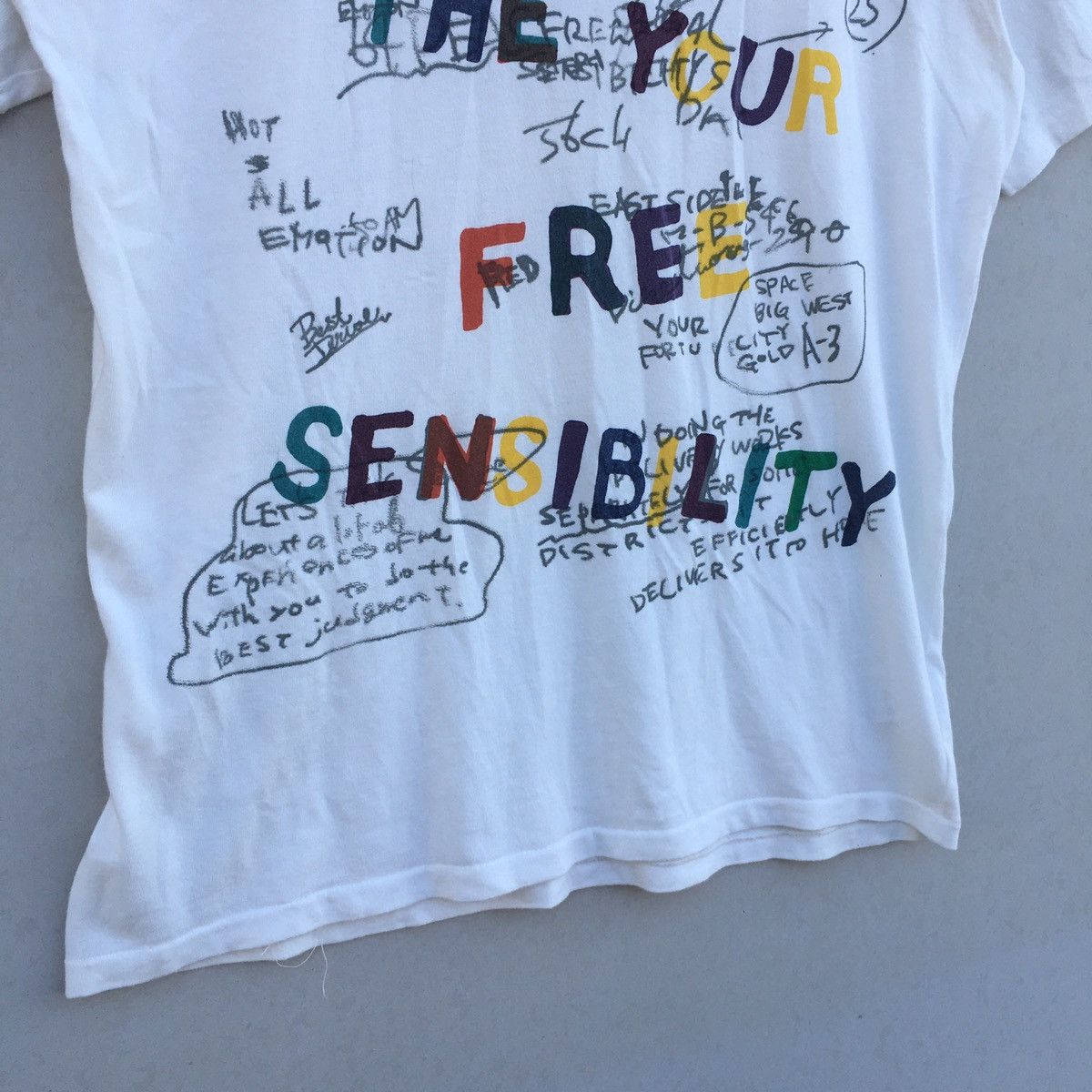 Beams Plus Rare‼️Vintage 90s Beams Heart Scribbled Graphic Tees Size US L / EU 52-54 / 3 - 5 Thumbnail