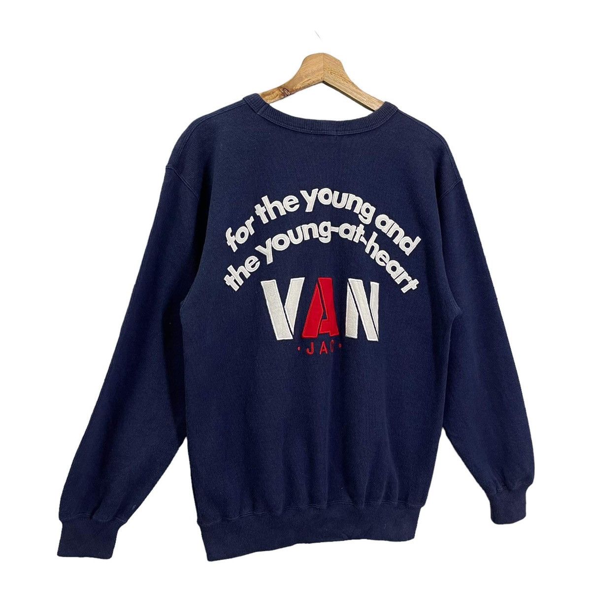 Van Vintage Van Jac Spellout Logo Crewneck Sweatshirt Size M Size US M / EU 48-50 / 2 - 2 Thumbnail