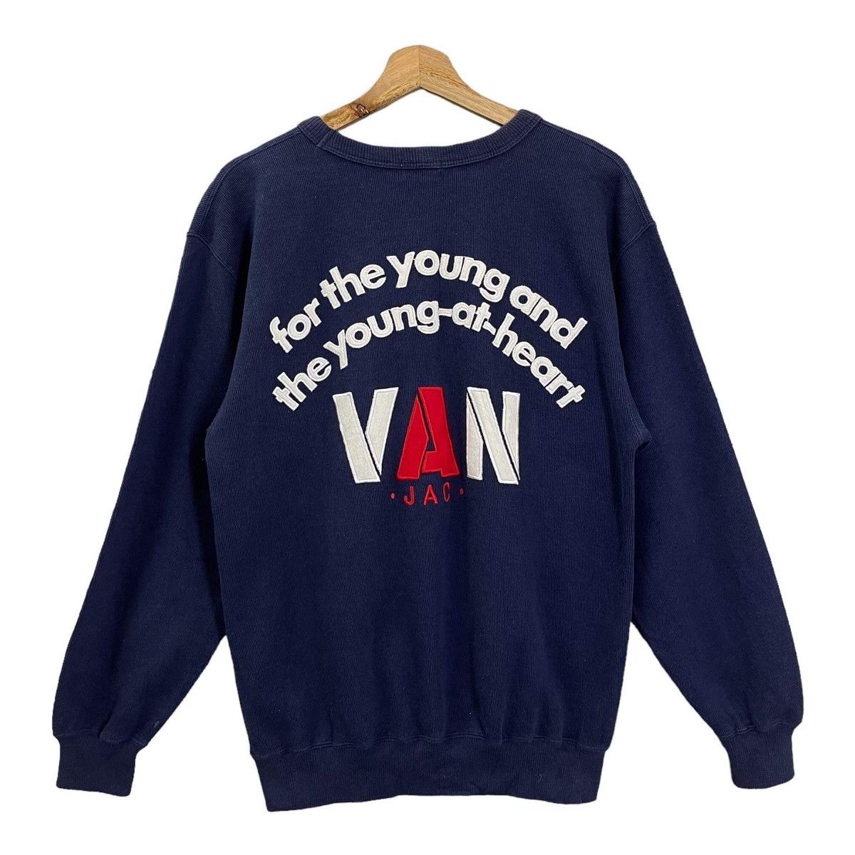 Van Vintage Van Jac Spellout Logo Crewneck Sweatshirt Size M Size US M / EU 48-50 / 2 - 3 Thumbnail