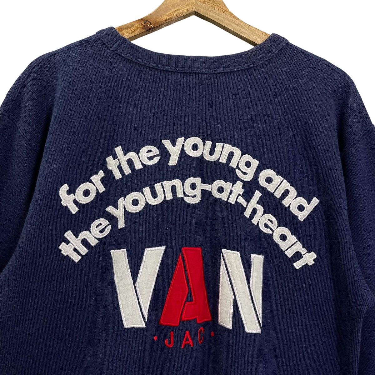 Van Vintage Van Jac Spellout Logo Crewneck Sweatshirt Size M Size US M / EU 48-50 / 2 - 4 Thumbnail