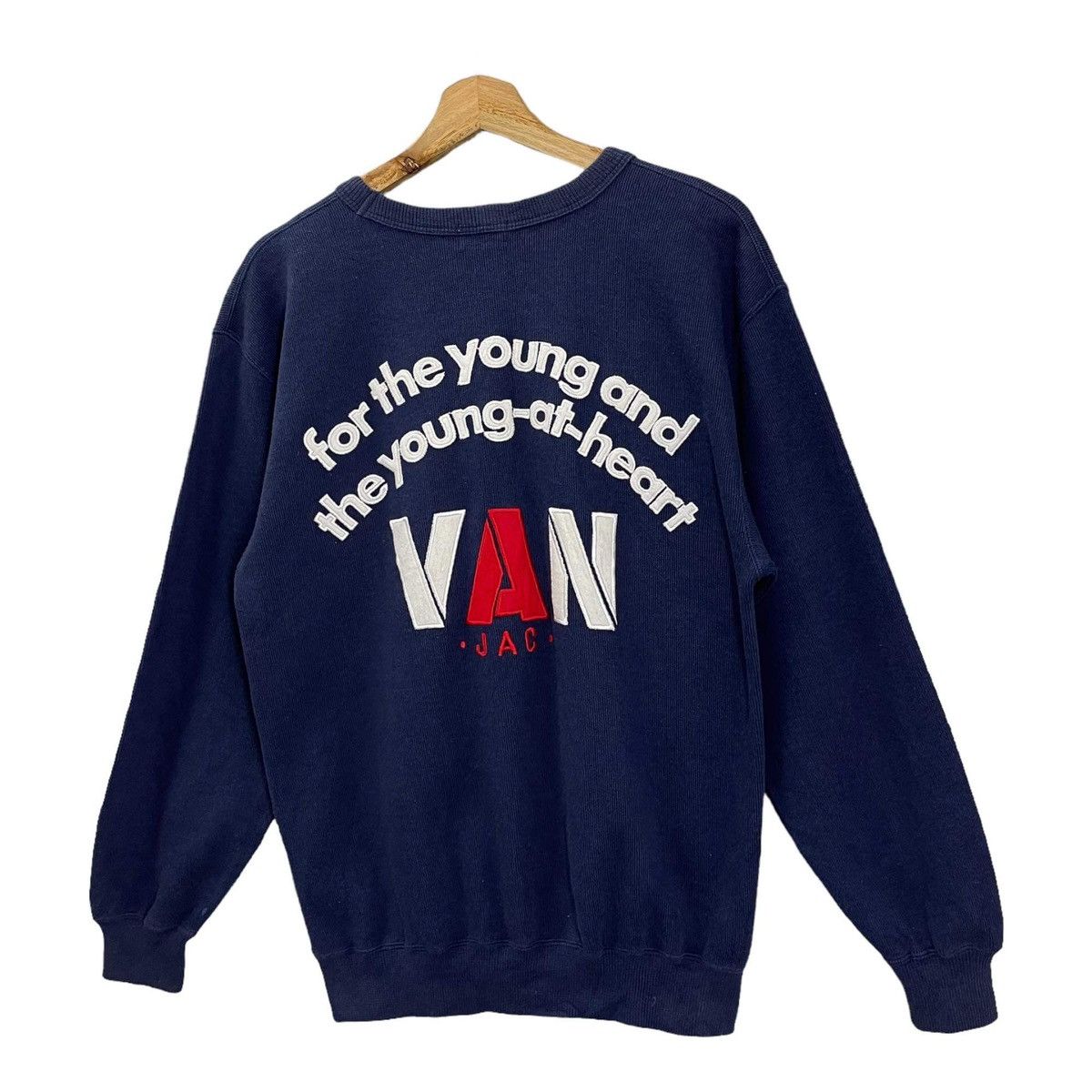 Van Vintage Van Jac Spellout Logo Crewneck Sweatshirt Size M Size US M / EU 48-50 / 2 - 1 Thumbnail