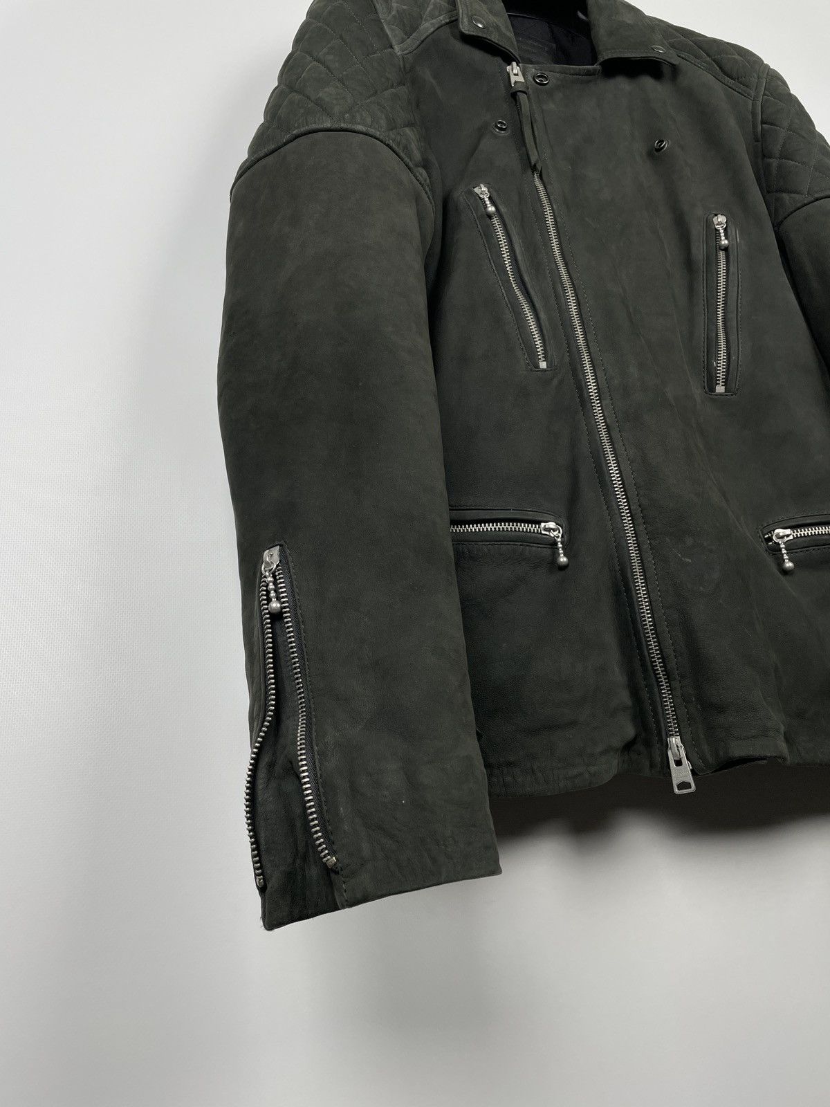 Allsaints AllSaints Kenji Biker Sheep Leather Jacket Size US M / EU 48-50 / 2 - 7 Thumbnail