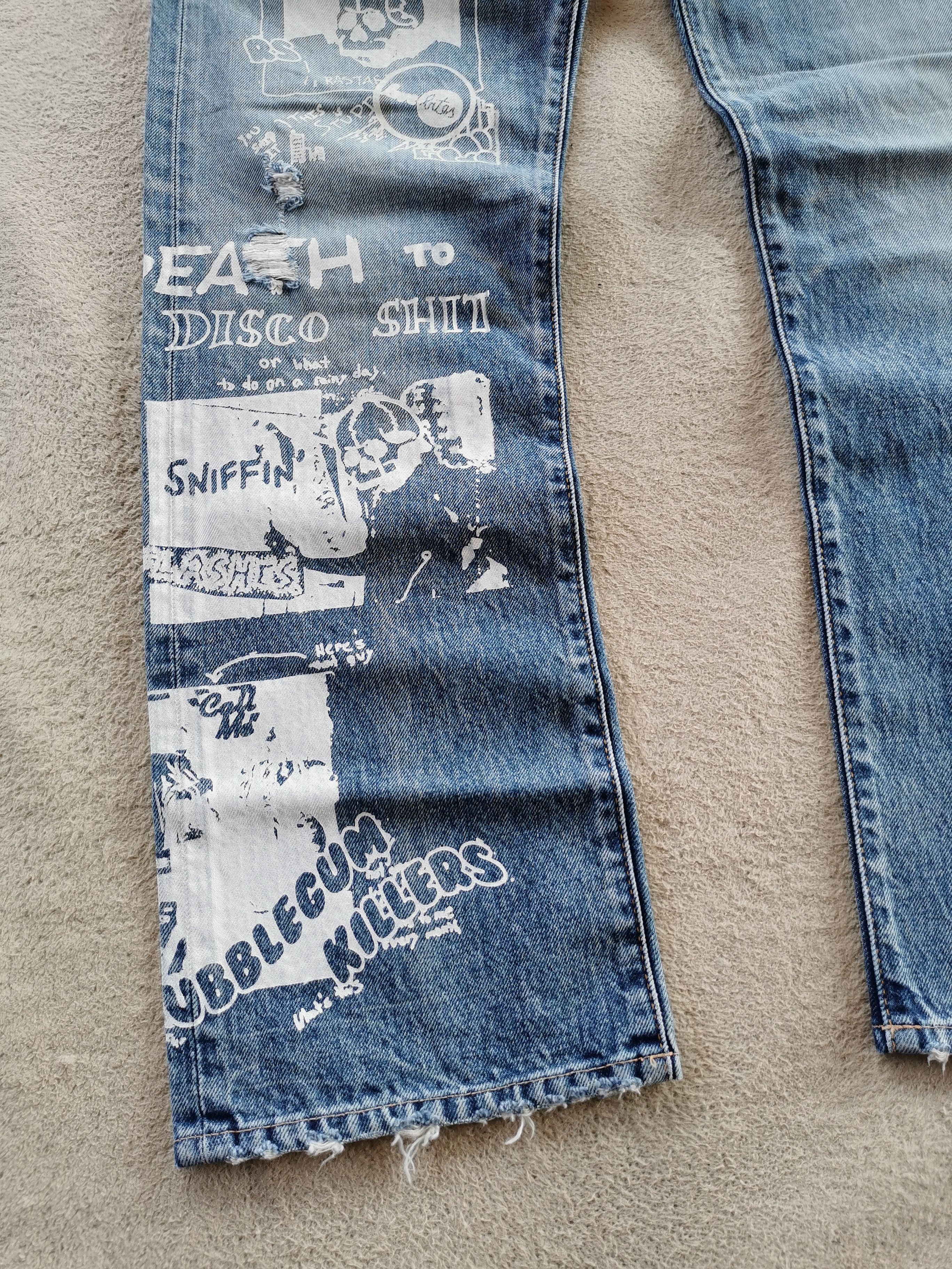 Japanese Brand RNA Inc Japan Junkie Business Paint Art Jeans Size US 32 / EU 48 - 3 Thumbnail