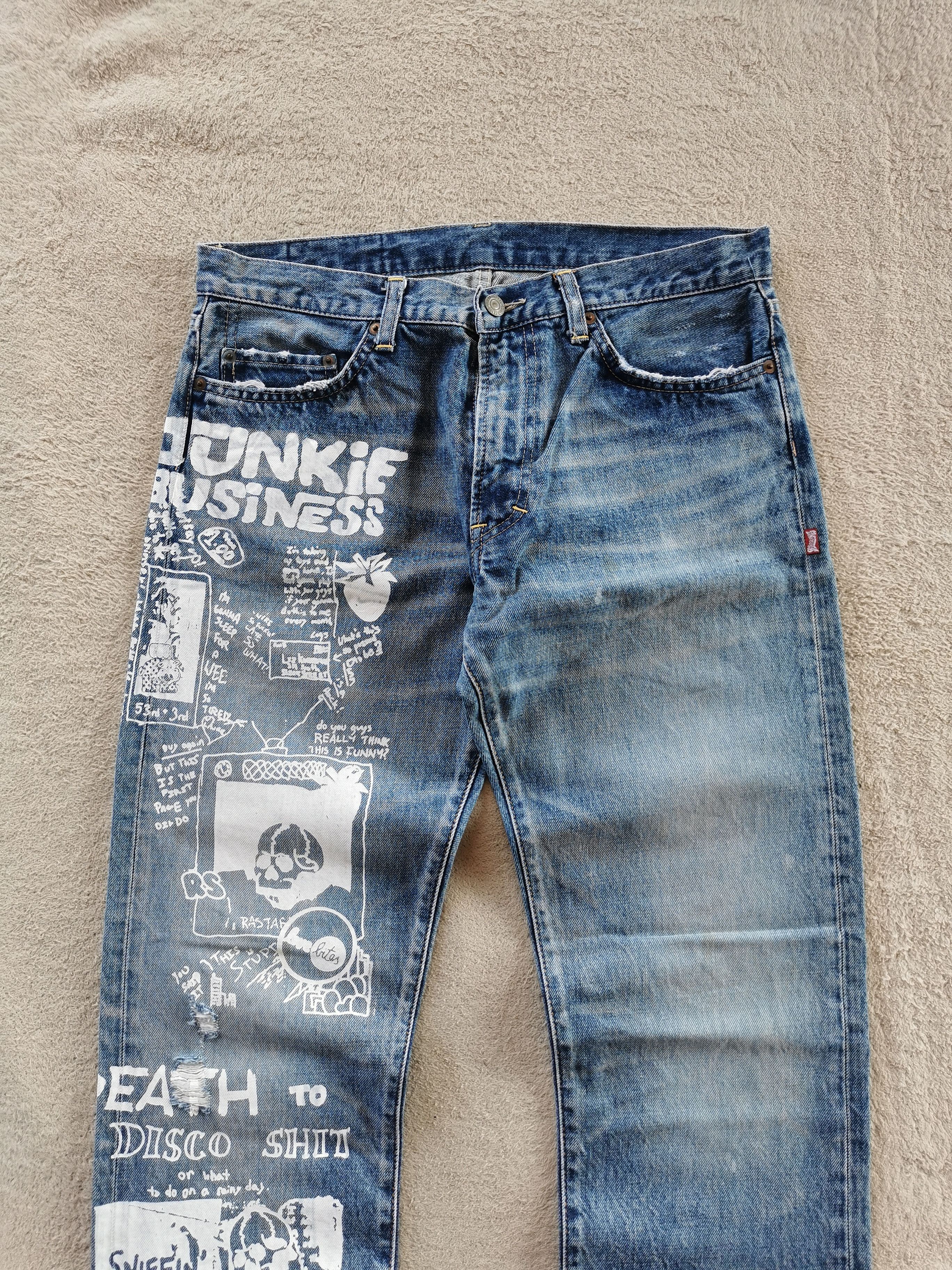 Japanese Brand RNA Inc Japan Junkie Business Paint Art Jeans Size US 32 / EU 48 - 1 Thumbnail