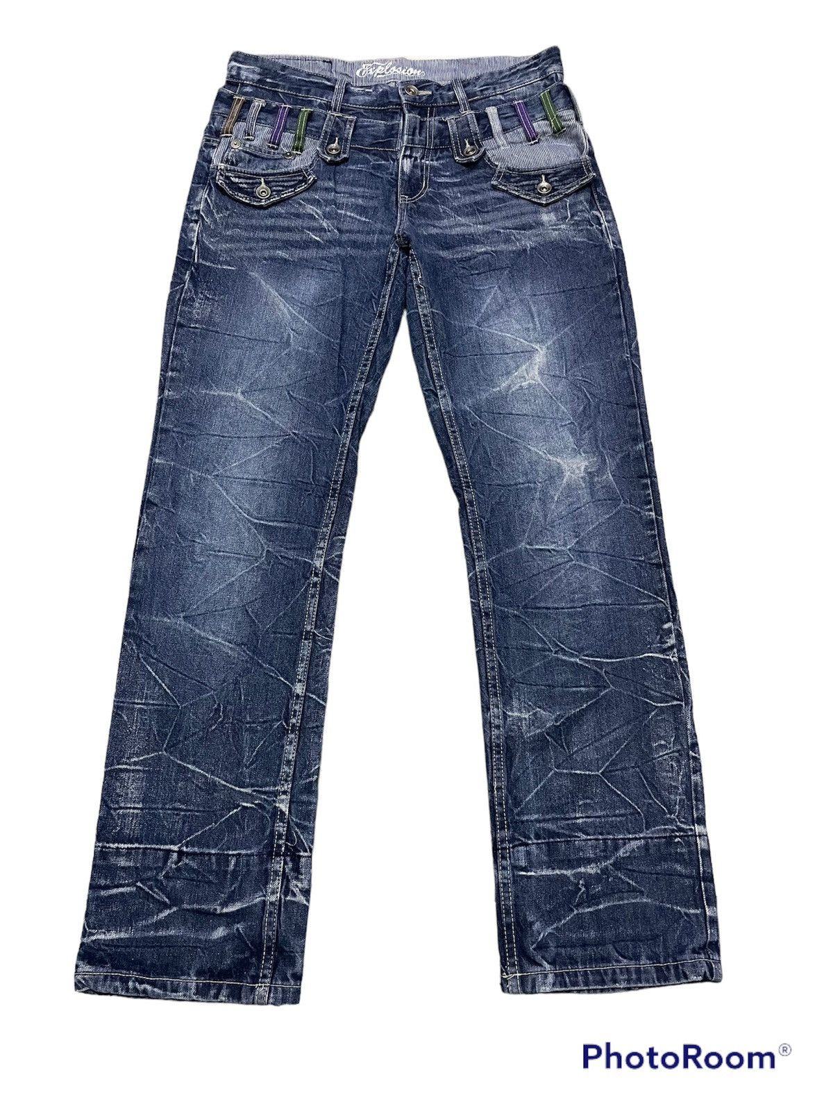 Japanese Brand RARE VINTAGE JAPANESE BRAND DOUBLE WAIST JEANS Size US 33 - 3 Thumbnail