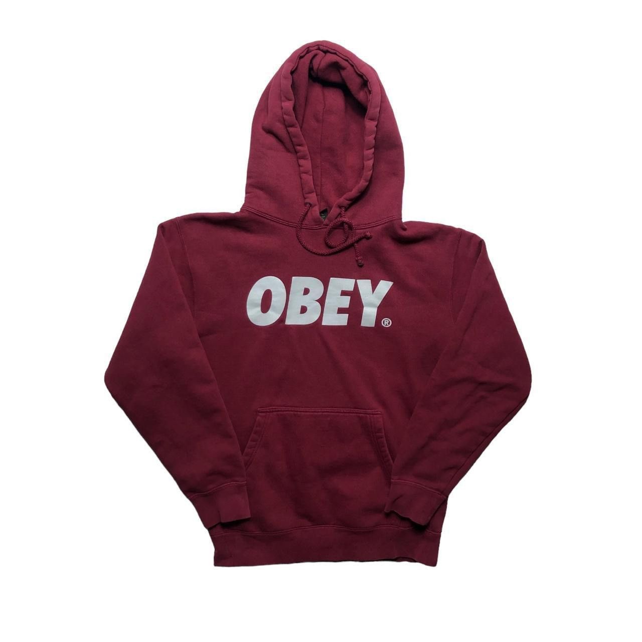 Obey maroon hoodie sale