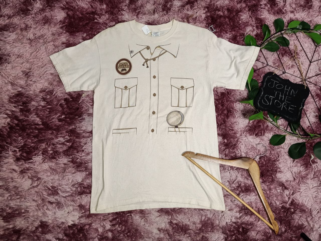 Vintage Spud Safari uniform tee shirt by Hard edge design