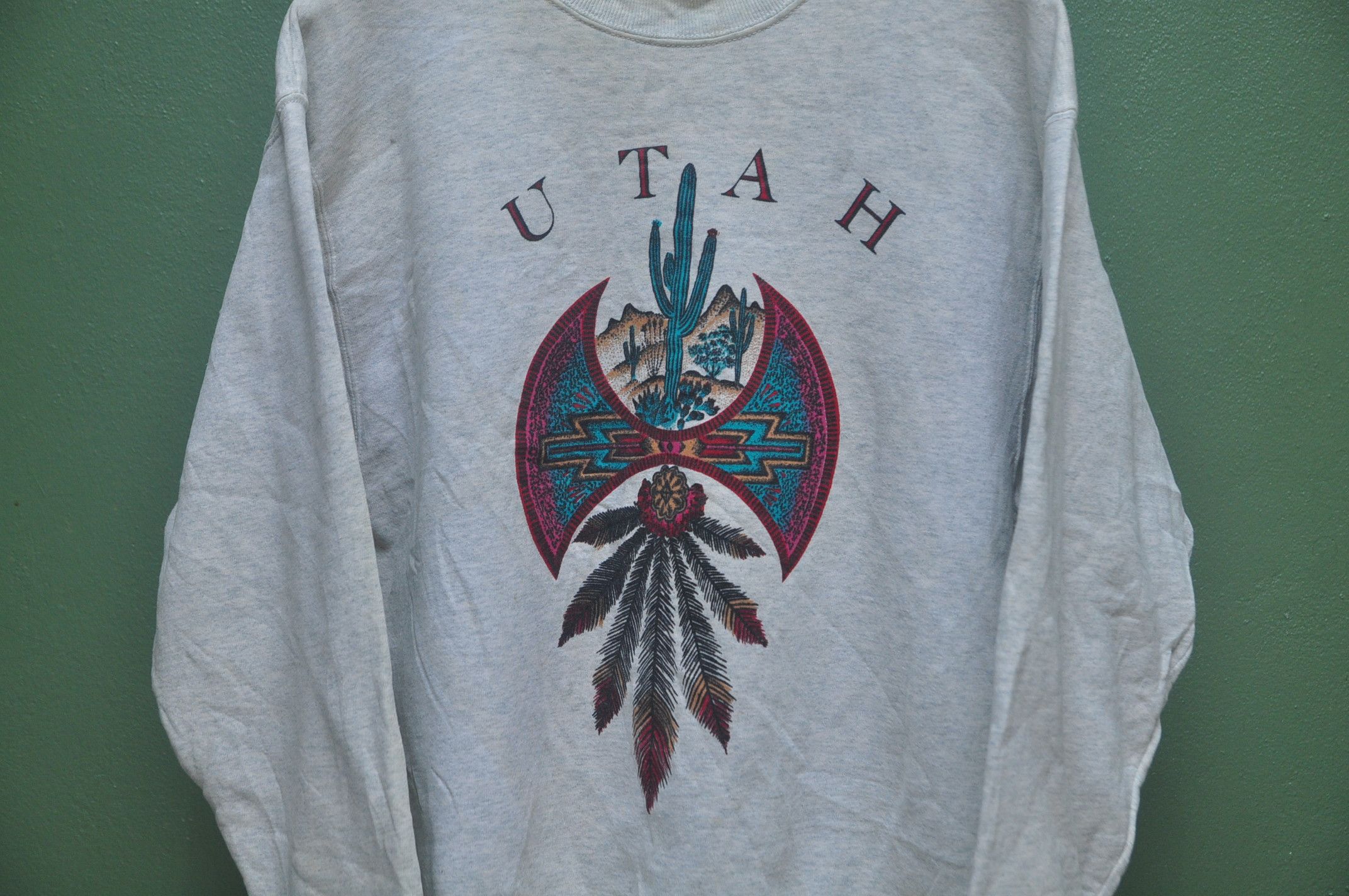 Designer × Japanese Brand × Vintage Vintage Utah Long Sleeve Grey Colour Sweatshirt Size US L / EU 52-54 / 3 - 2 Thumbnail