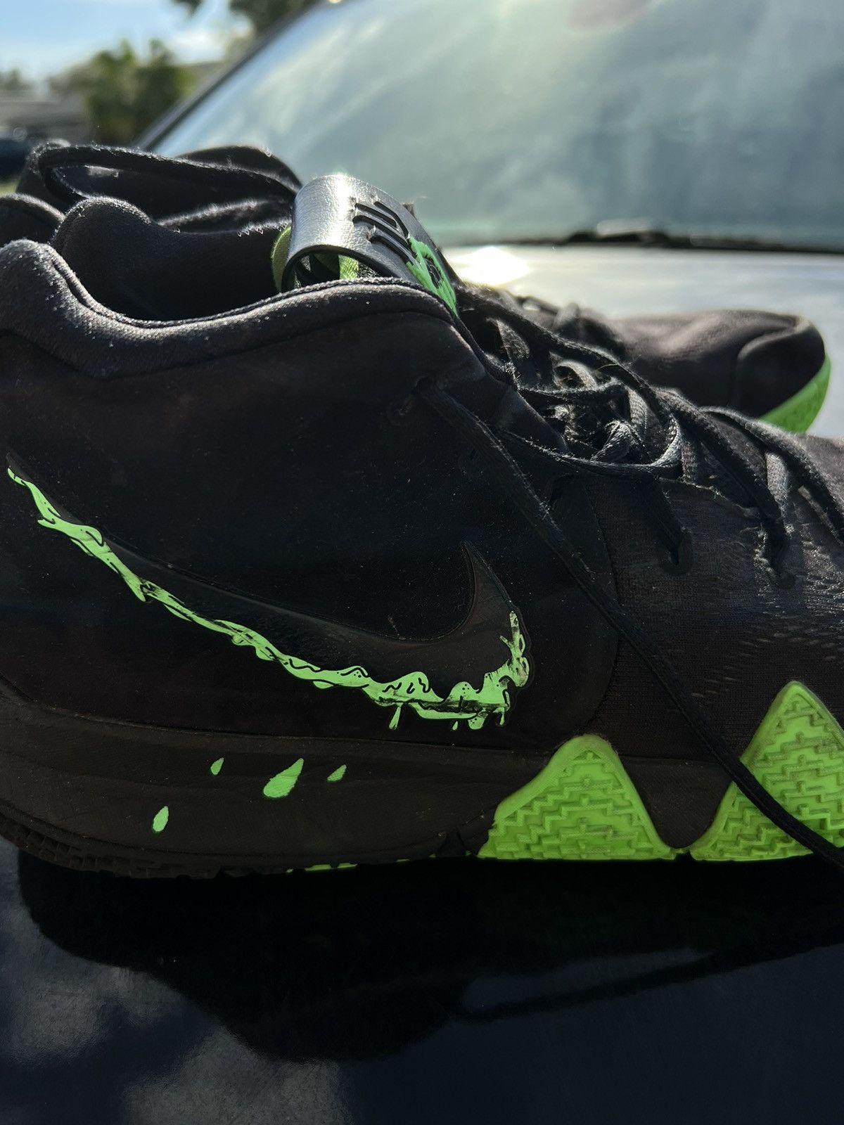 Nike Kyrie 4 Halloween slime basketball shoes Grailed