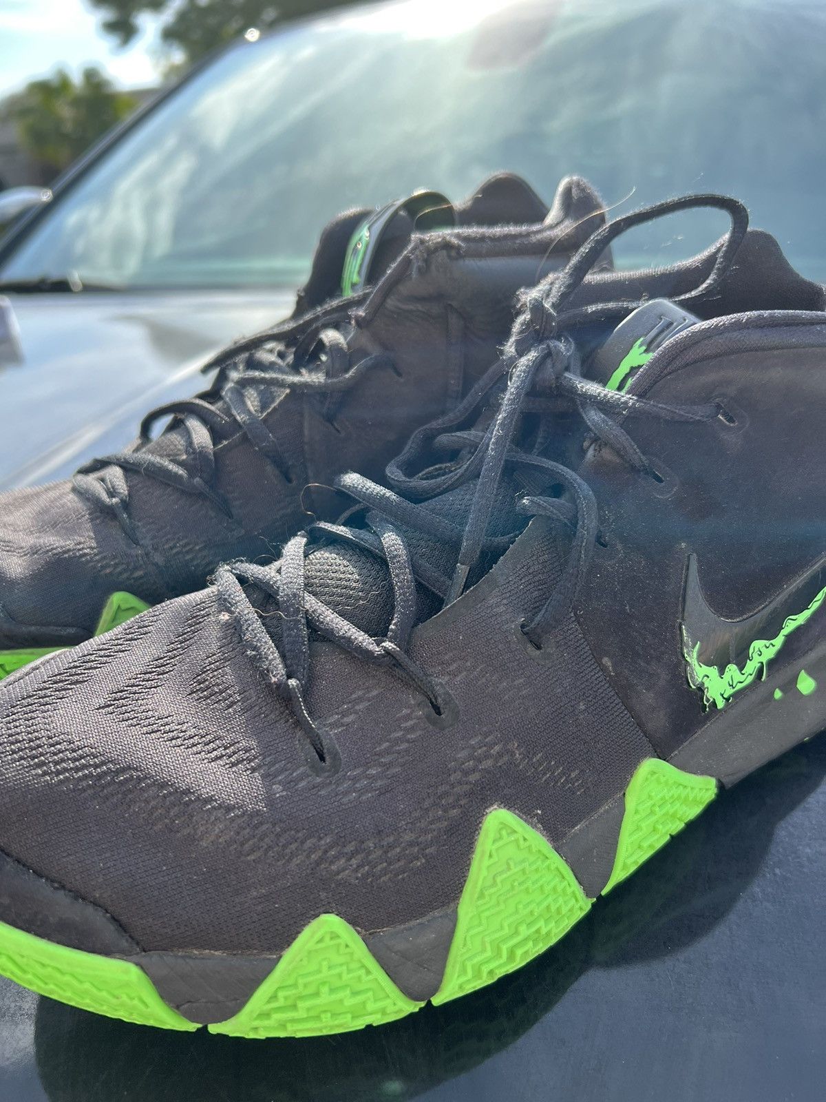 Nike Kyrie 4 Halloween slime basketball shoes Grailed