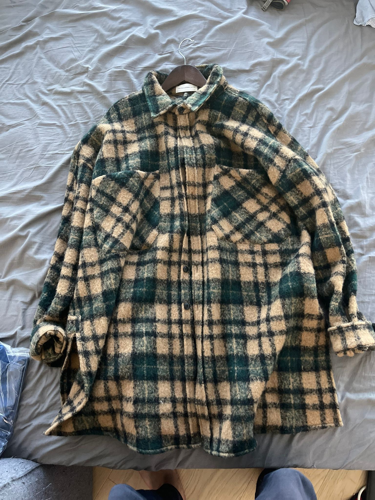 フェイスコネクション Faith Connexion TWEED OVERSIZE SHIRT