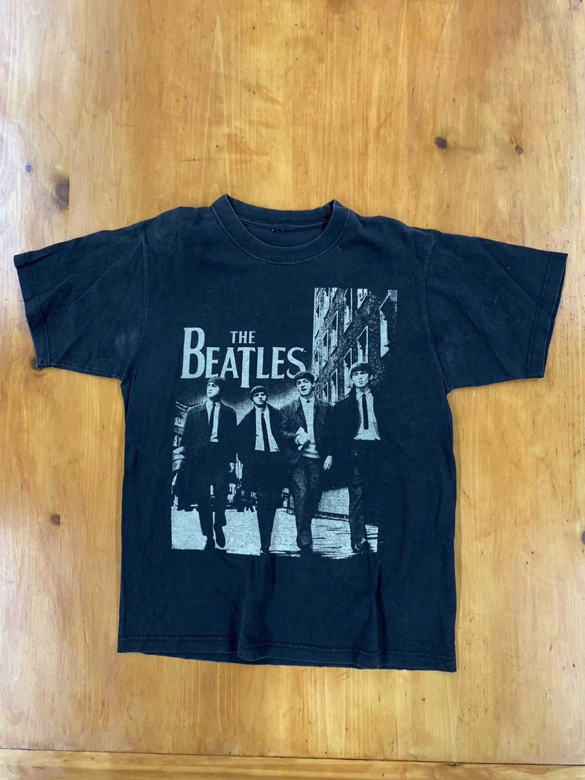 THE BEATLES Band T-shirt, Band T, Men's XS size cotton black type Vintage Second Hand main image 1