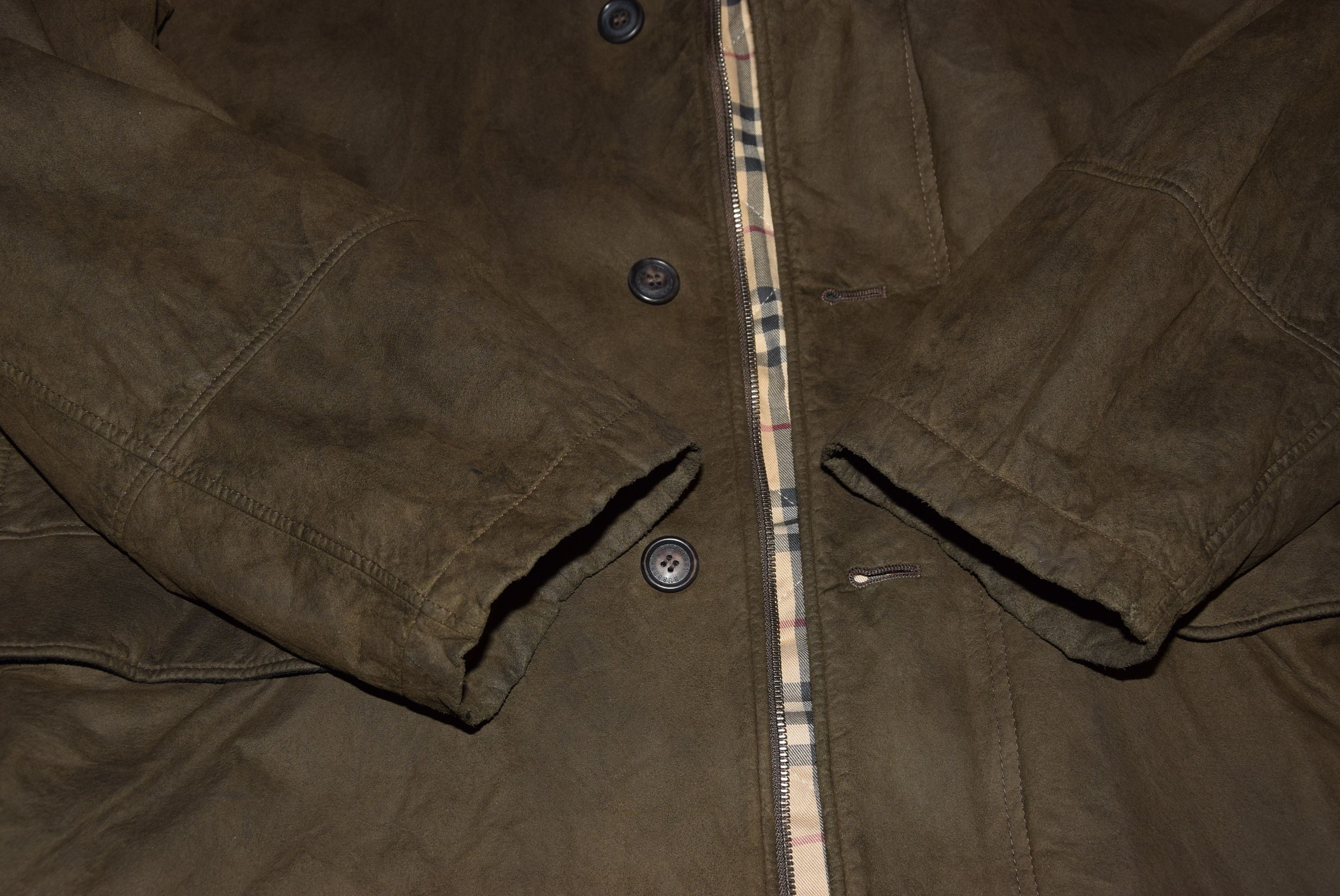 Burberry BURBERRY FAUX SUEDE JACKET COAT SIZE 52~L/XL P2P 25.5"/65cm Size US L / EU 52-54 / 3 - 24 Thumbnail