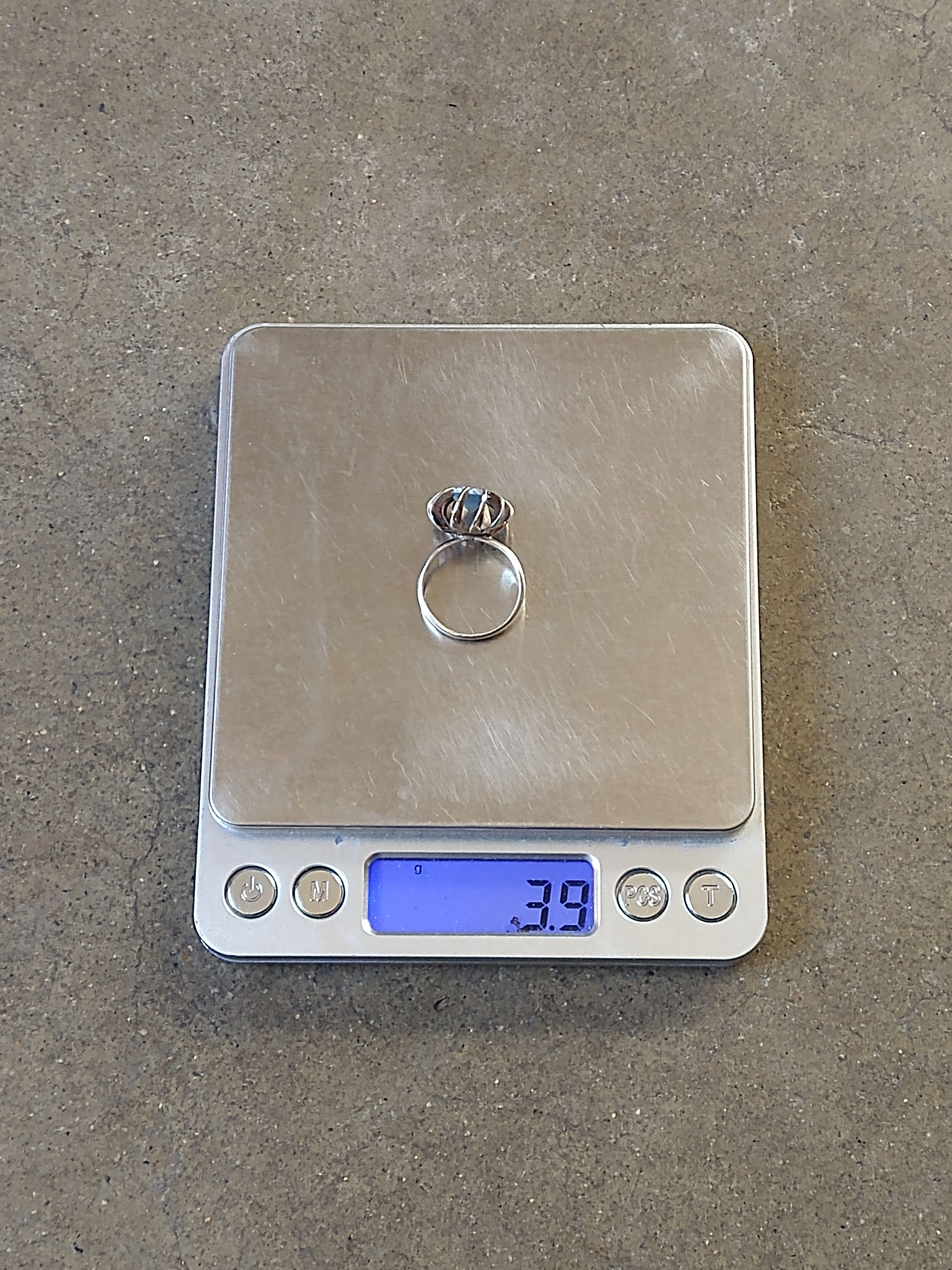 Jewelry × Sterling Silver × Vintage Vintage Sterling Silver Ring Size 7.5 Blue CZ Modern 3.9g Size ONE SIZE - 17 Thumbnail