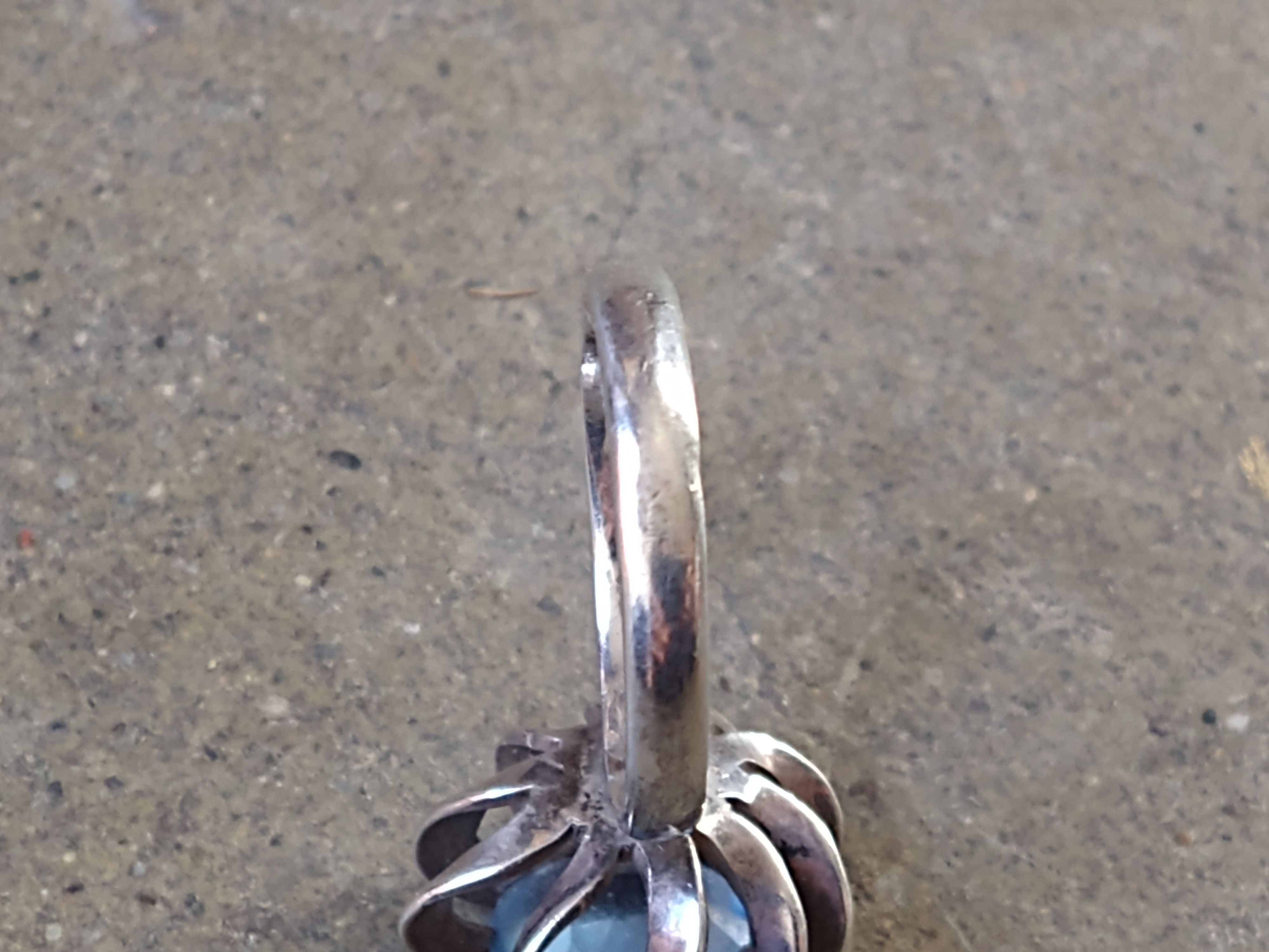 Jewelry × Sterling Silver × Vintage Vintage Sterling Silver Ring Size 7.5 Blue CZ Modern 3.9g Size ONE SIZE - 11 Thumbnail