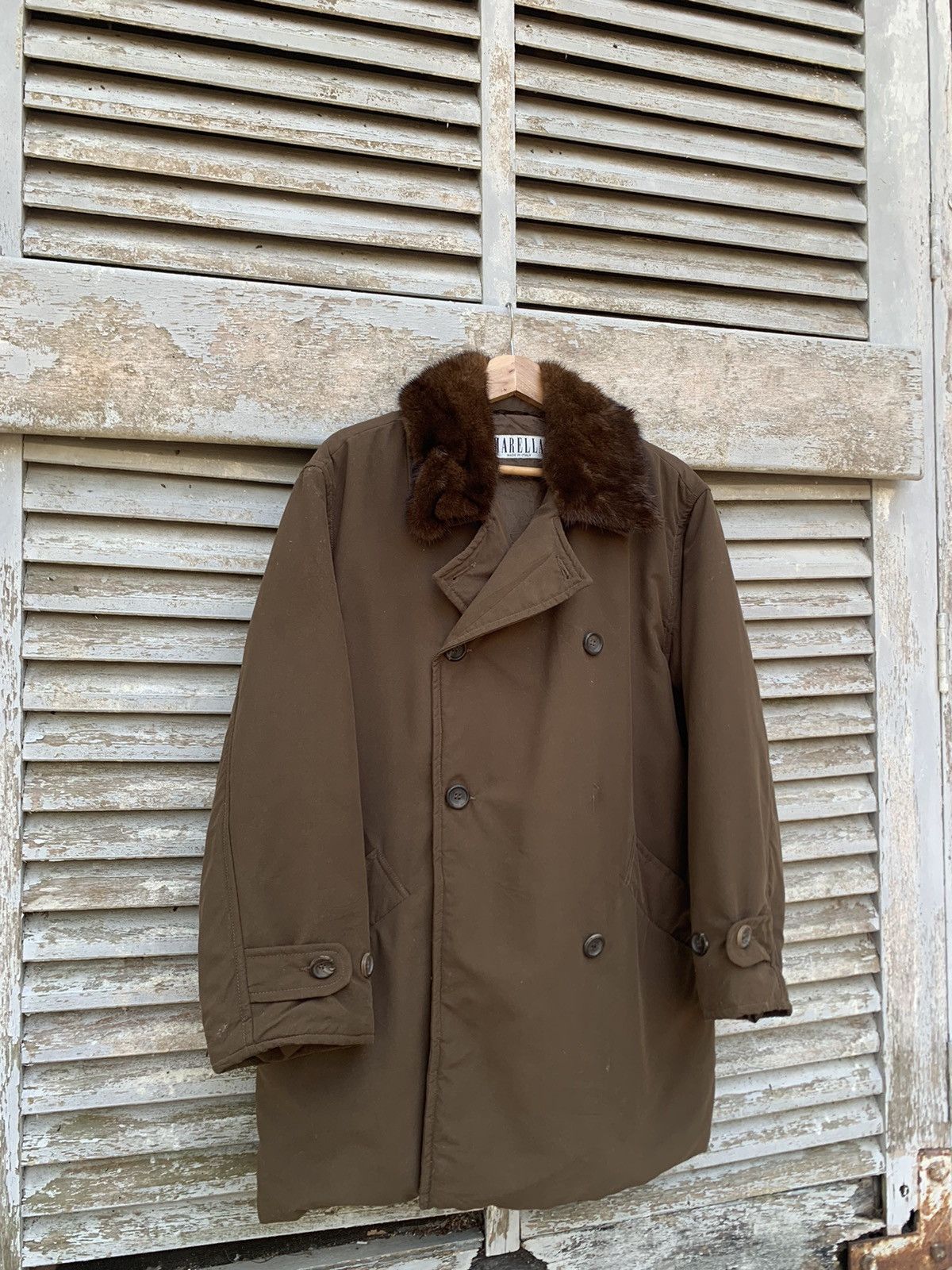 Vintage MARELLA Double Breasted Fur Collar Jacket Made In ITALY Size US L / EU 52-54 / 3 - 3 Thumbnail
