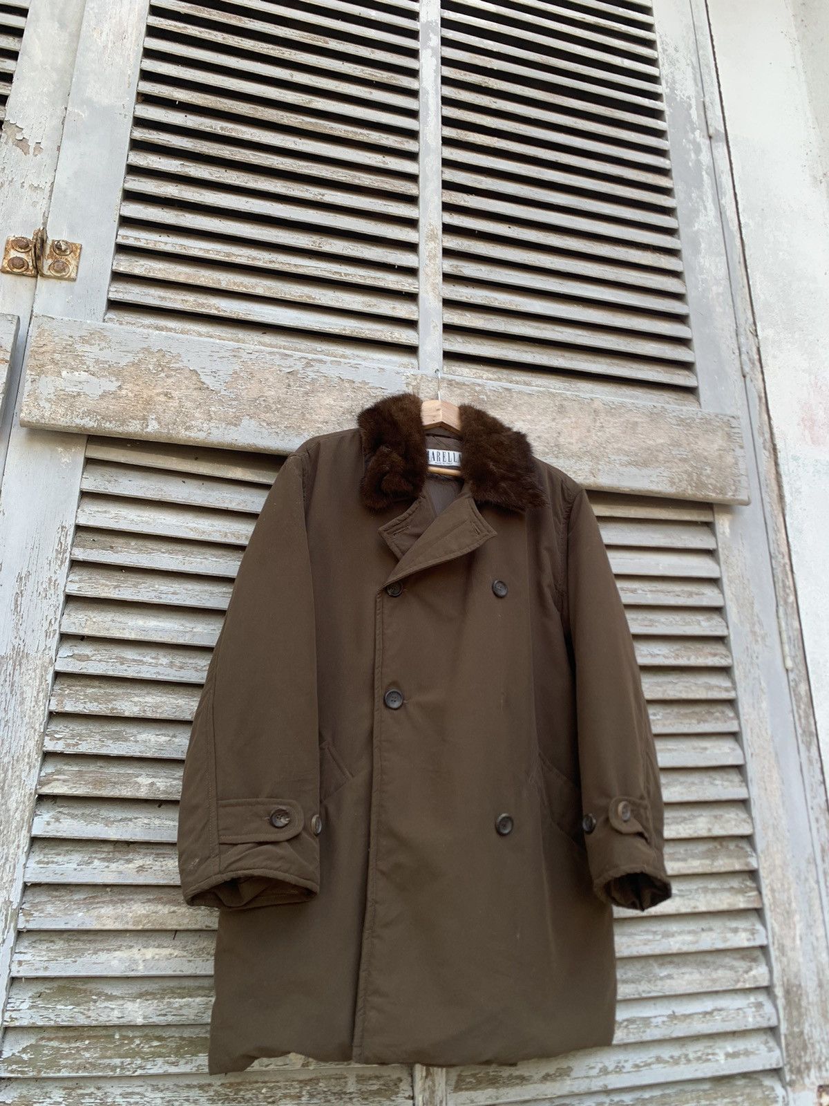 Vintage MARELLA Double Breasted Fur Collar Jacket Made In ITALY Size US L / EU 52-54 / 3 - 4 Thumbnail