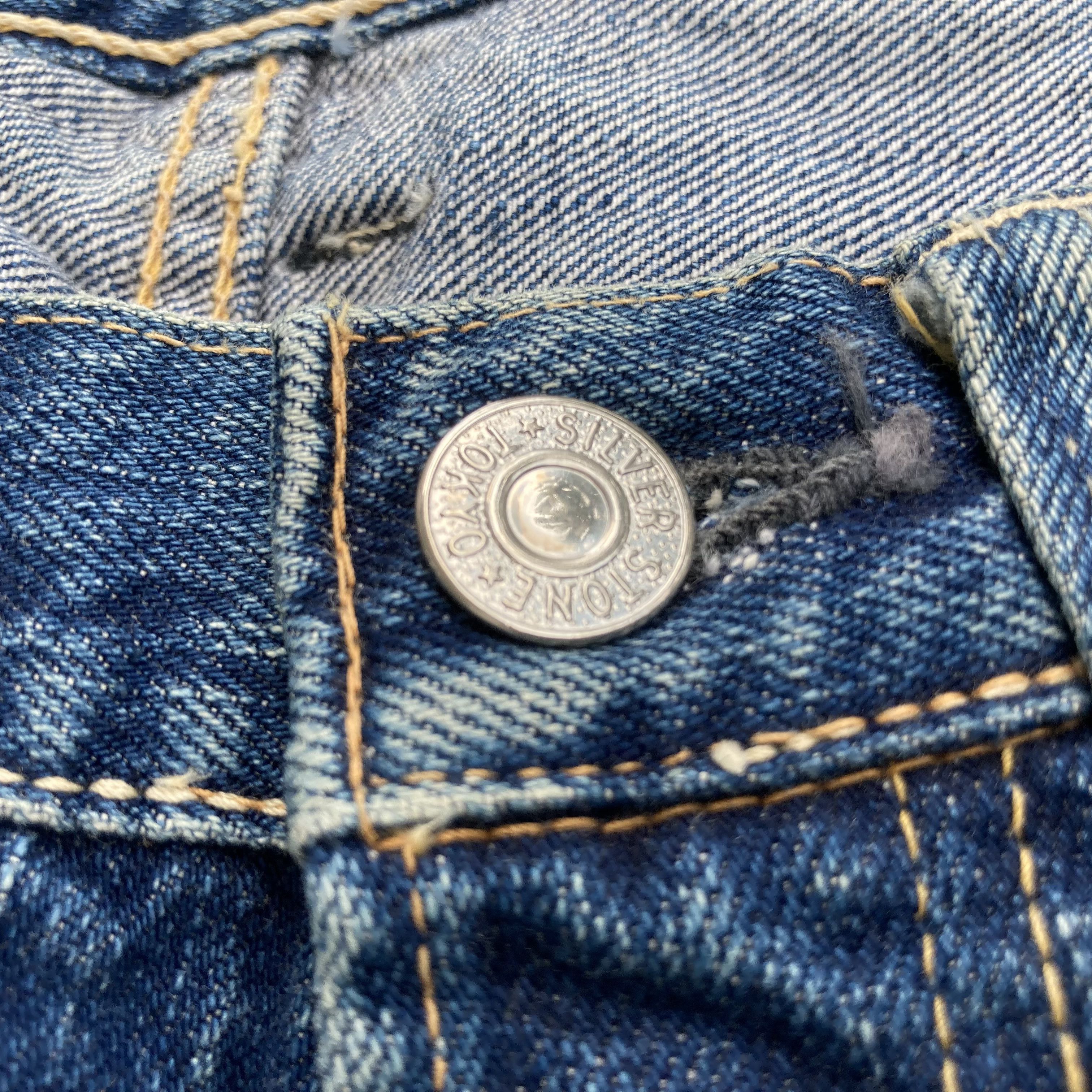 Vintage Vtg Silver Stone Japanese Redline Selvedge Jeans Rare Size US 32 / EU 48 - 5 Thumbnail