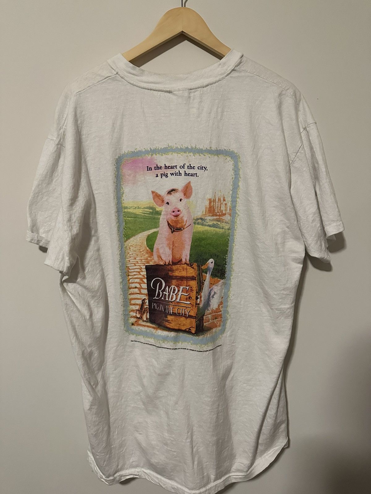 BABE PIG IN THE CITY 映画Tシャツ ホワイト Streetwear × Vintage VINTAGE 90s BABE PIG IN THE CITY MOVIE