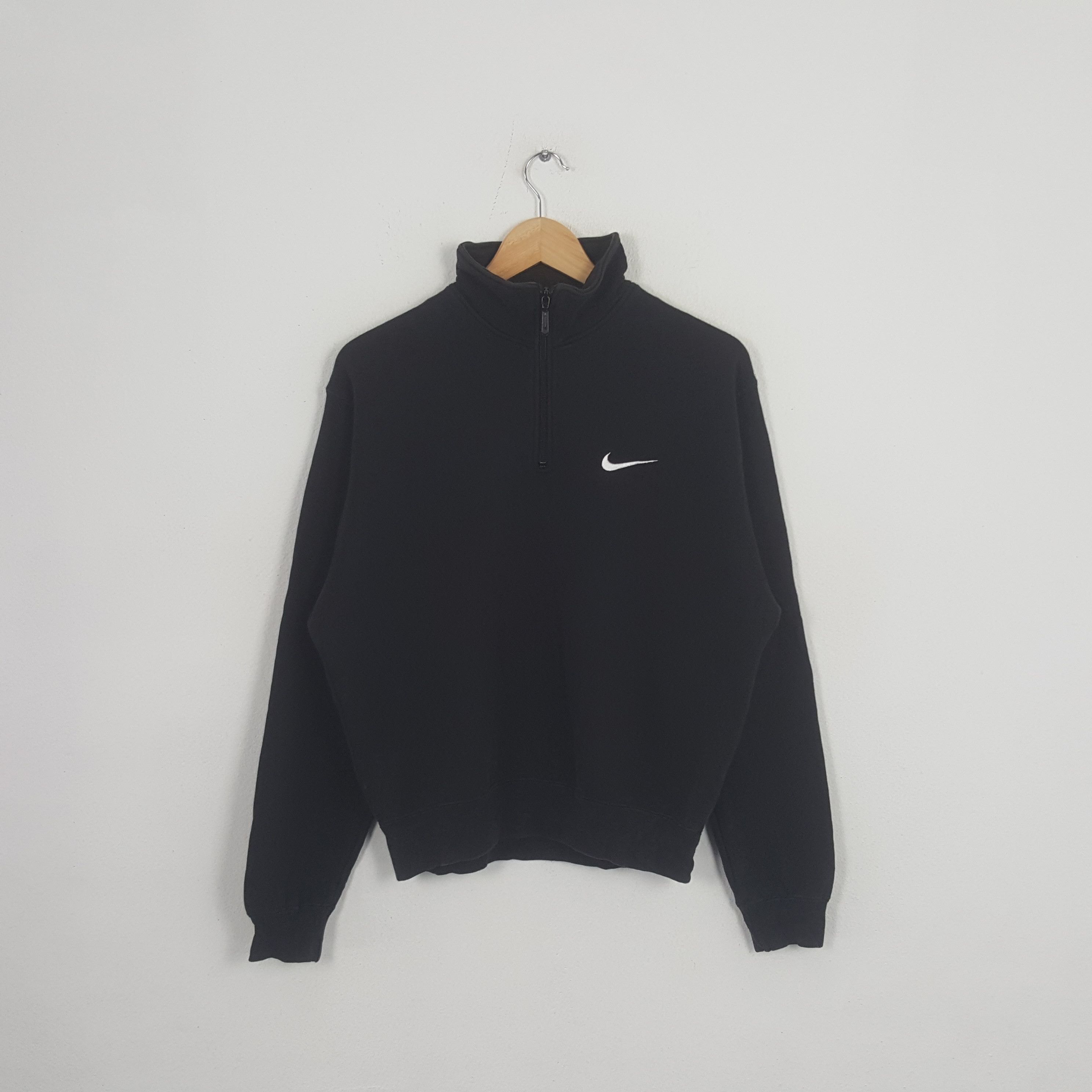 Nike Vintage NIKE Small Swoosh Half Zipper Sweatshirt Size US M / EU 48-50 / 2 - 1 Thumbnail