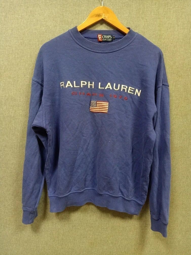 Chaps Ralph Lauren × Ralph Lauren × Vintage vintage sweatshirt chaps Ralph Lauren logo embroidery Size US M / EU 48-50 / 2 - 1 Thumbnail