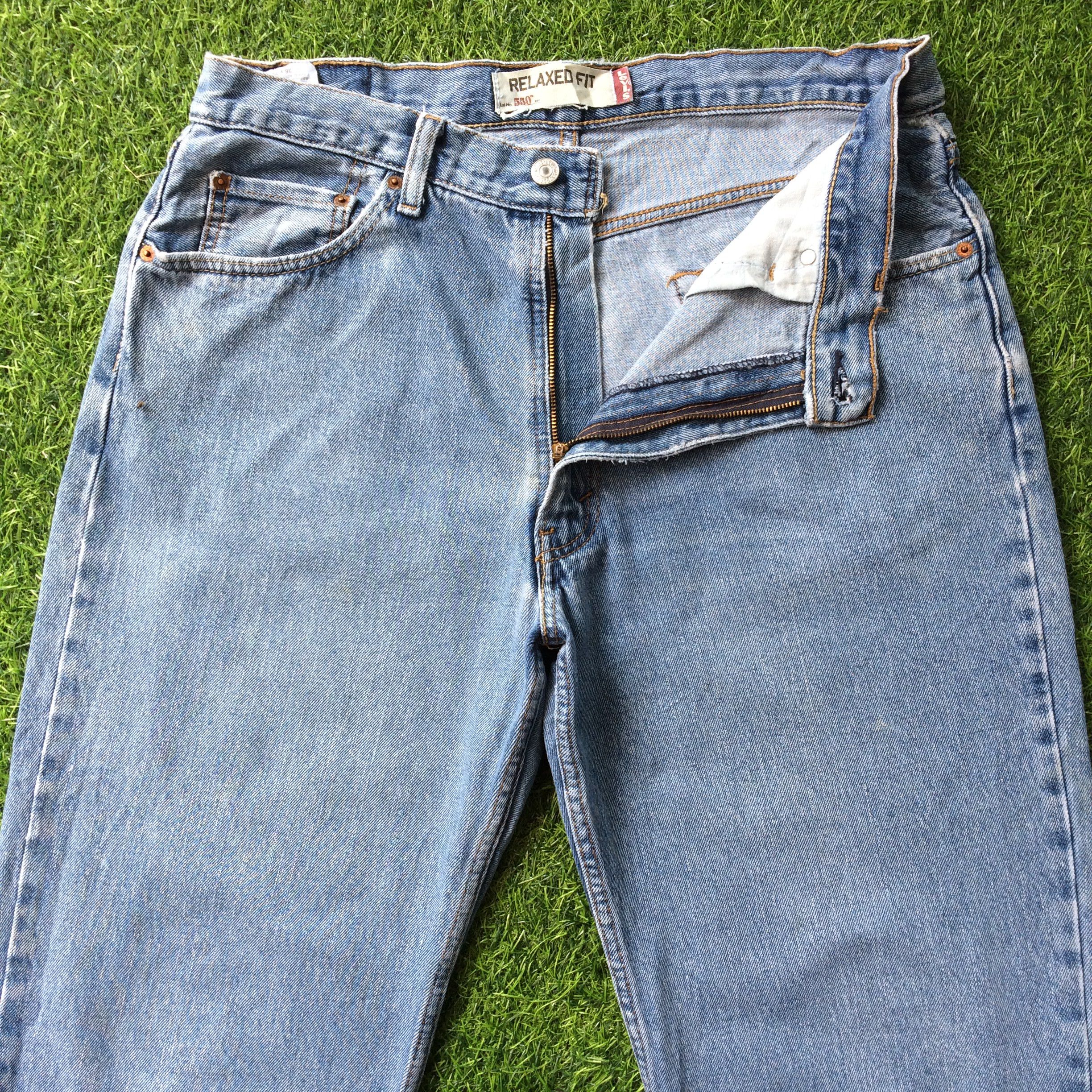 Levi's Vintage Distressed Levis 550 Jeans #B-762 Size US 35 - 3 Thumbnail