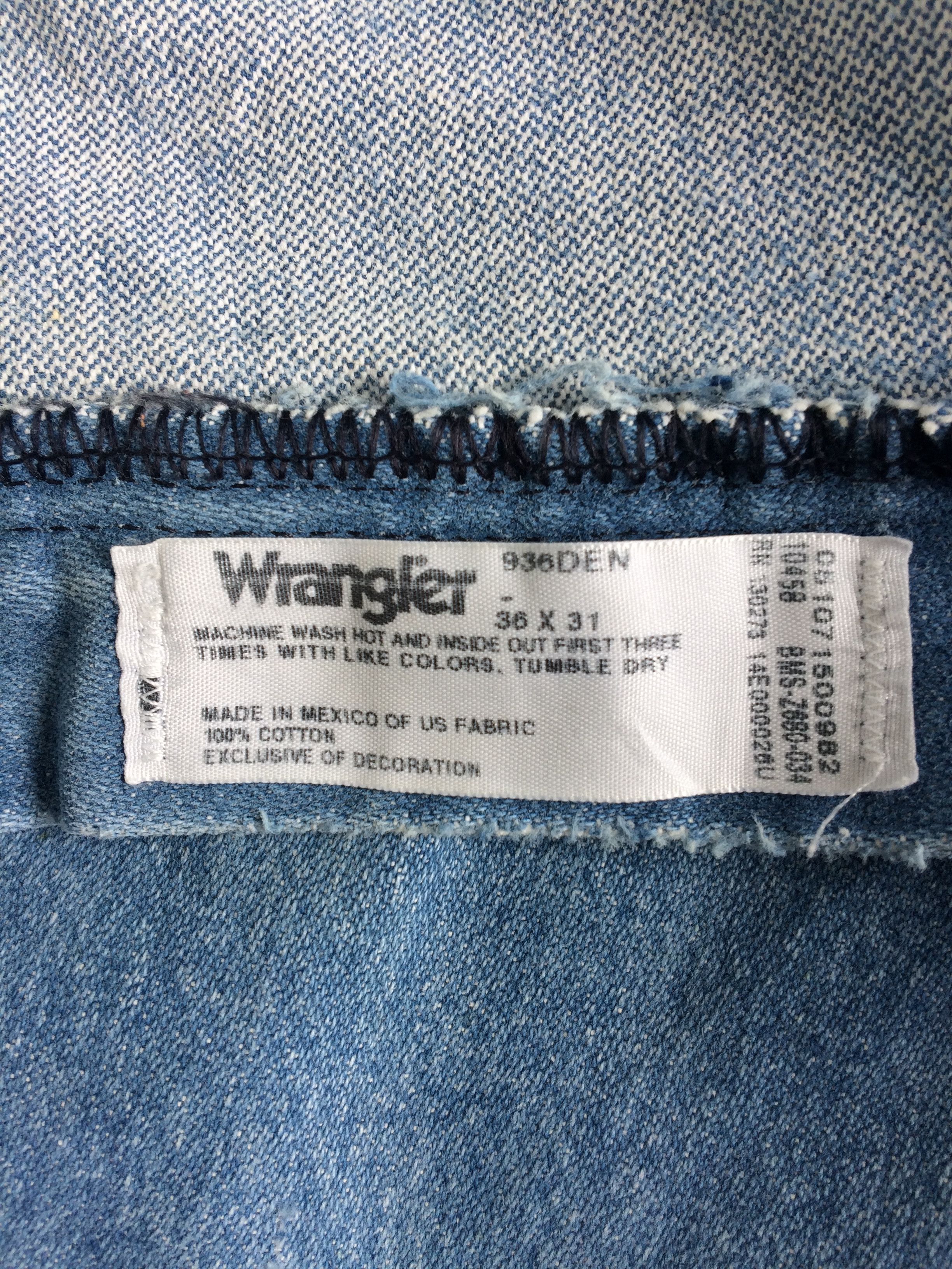 Wrangler Vintage 90's Wrangler Western Distressed Jeans #B-010 Size US 35 - 10 Thumbnail