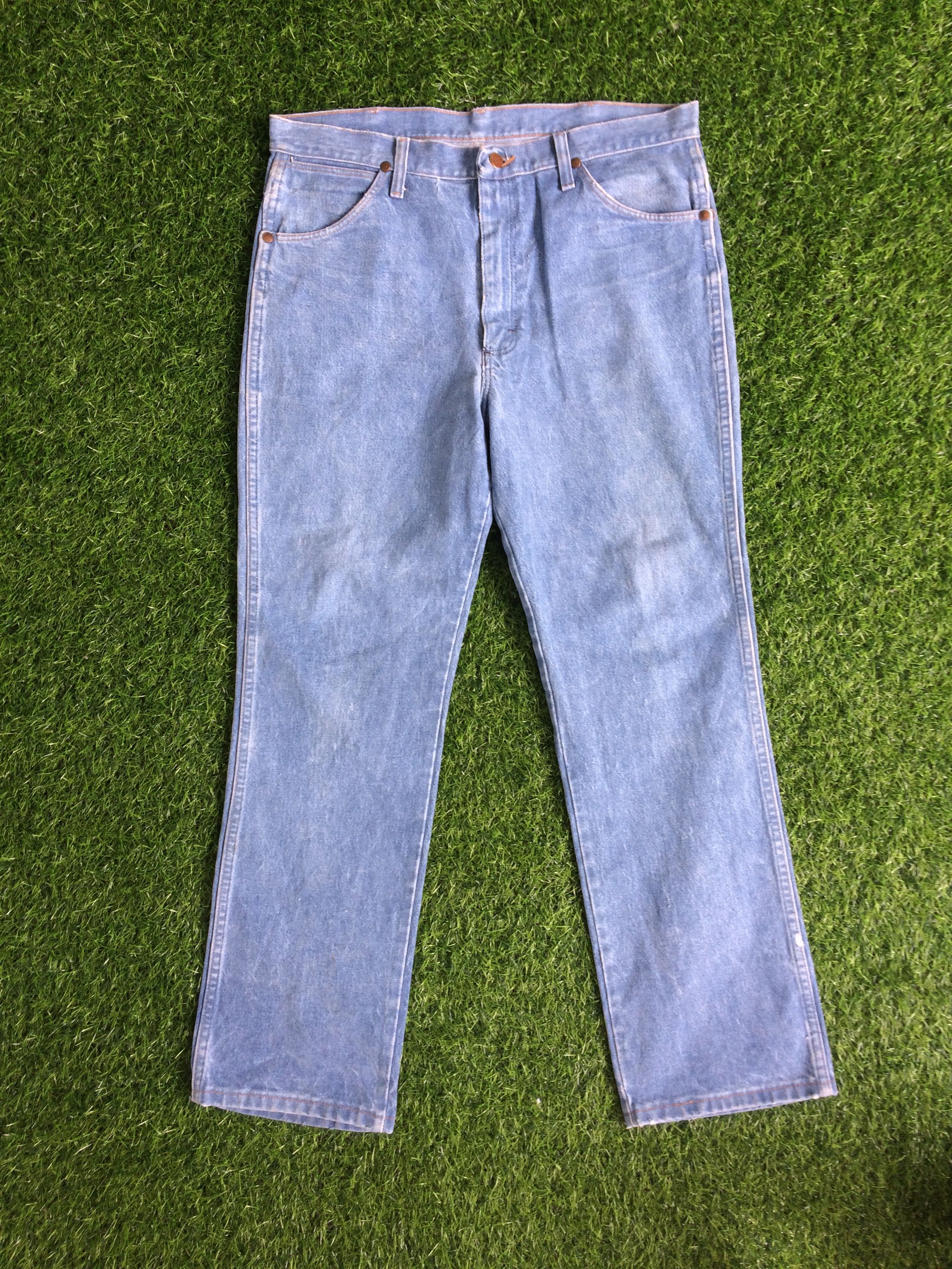Wrangler Vintage 90's Wrangler Western Distressed Jeans #B-010 Size US 35 - 2 Thumbnail