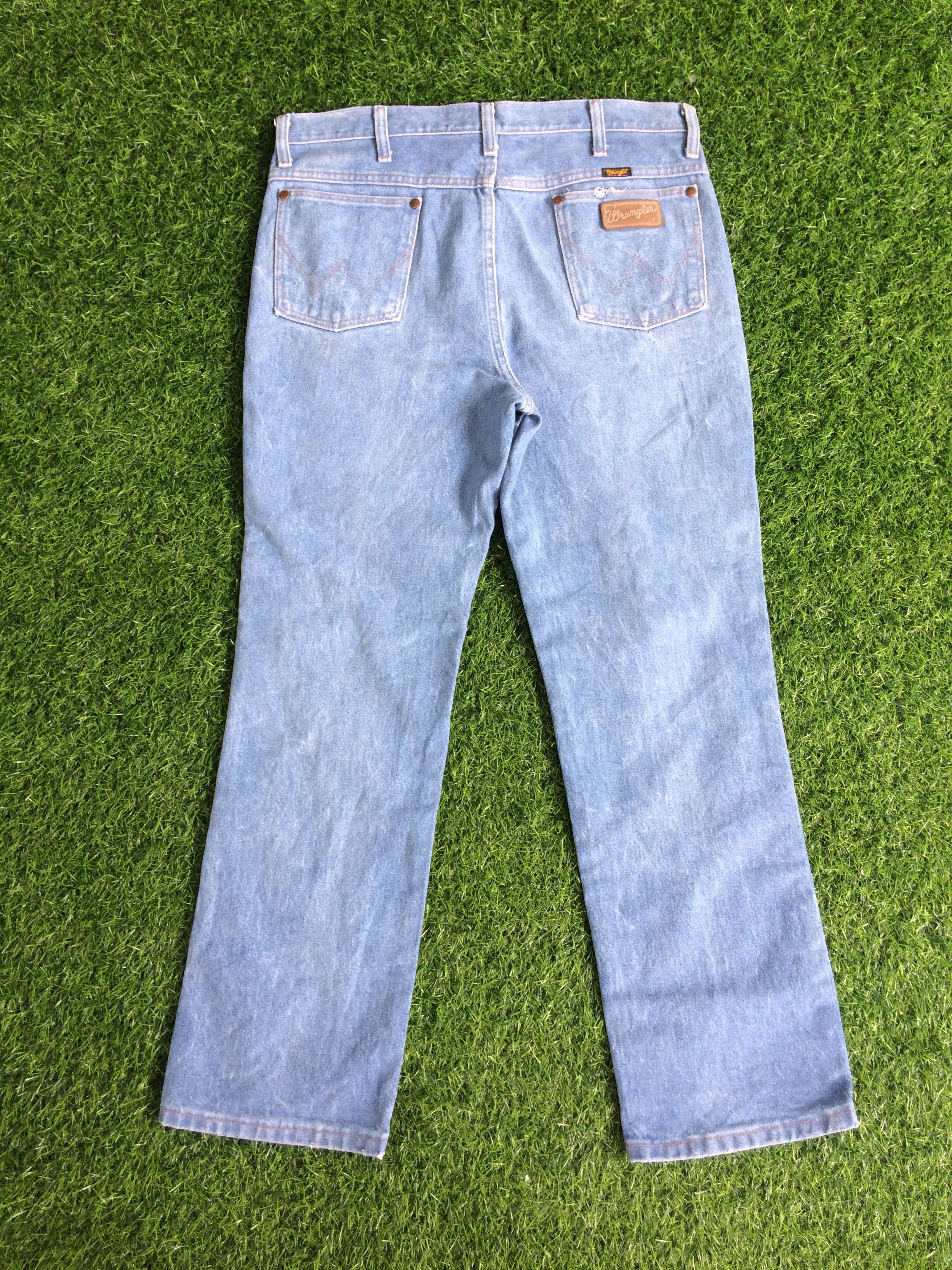 Wrangler Vintage 90's Wrangler Western Distressed Jeans #B-010 Size US 35 - 3 Thumbnail
