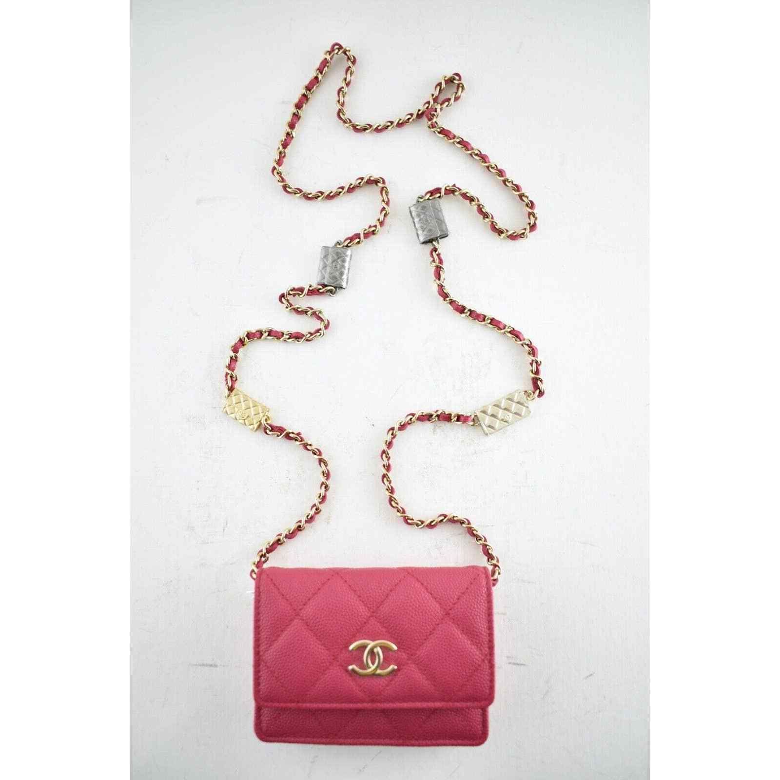 Chanel Chanel 21K Pink Caviar WOC Mini Wallet Chain Crossbody Bag