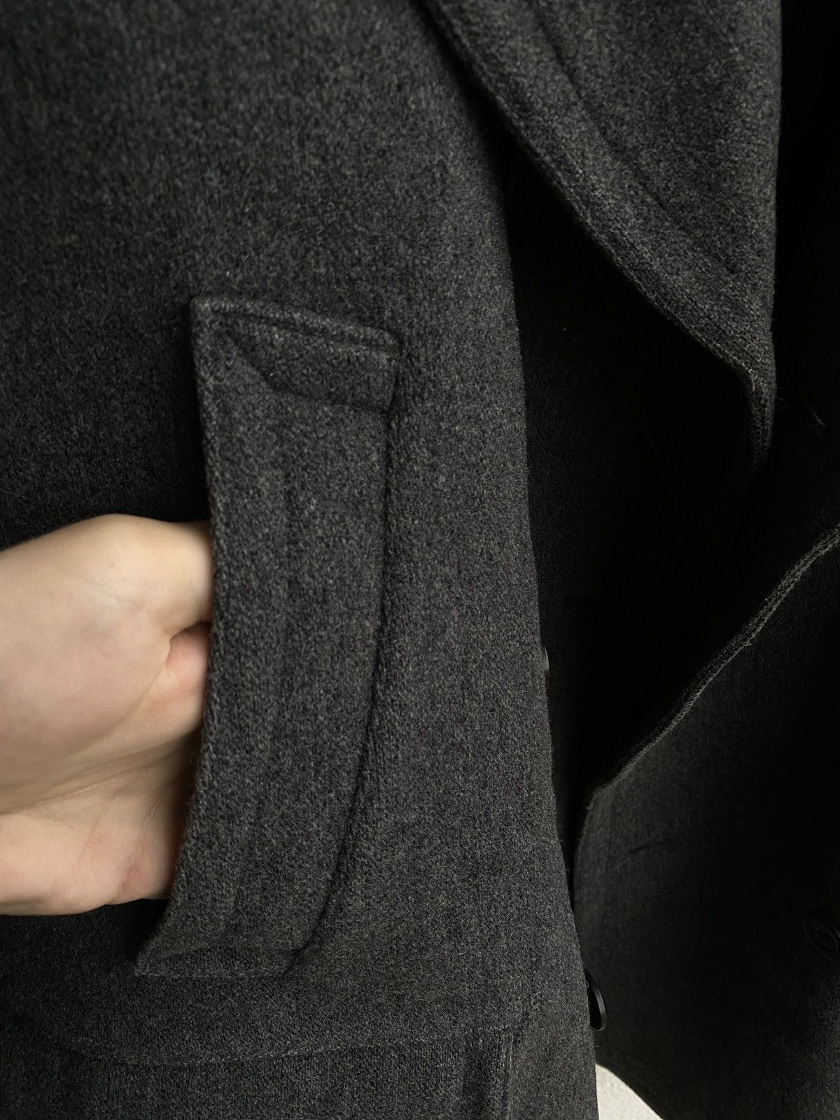 Yves Saint Laurent Wool YSL Coat Soft Peacock Jacket Size US L / EU 52-54 / 3 - 10 Thumbnail
