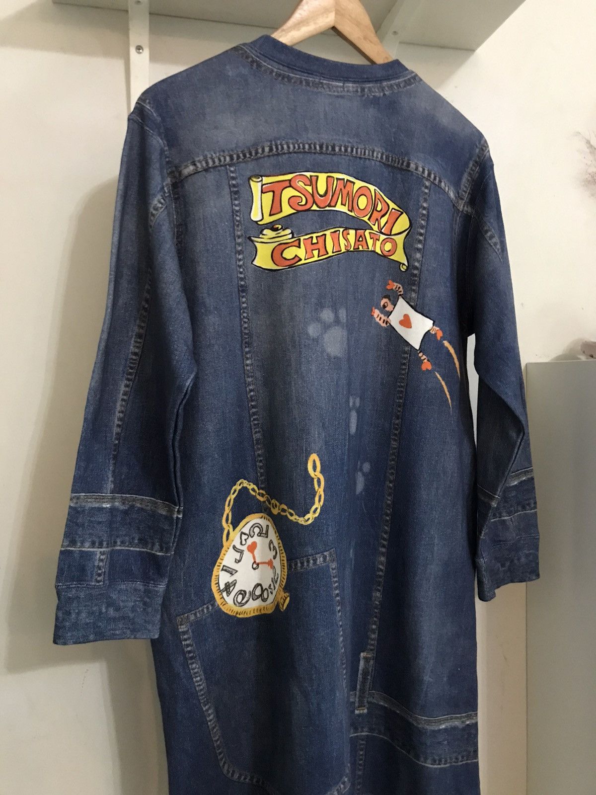 Jeans Design Button Up Long Sweater with Pockets
