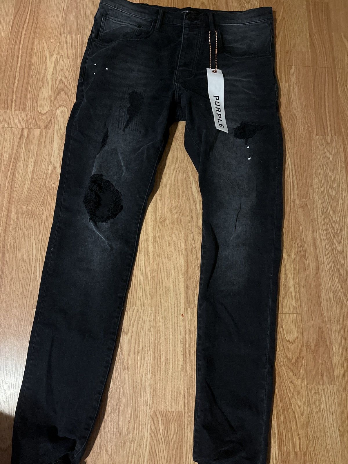 Purple Brand P002 Over Spray Slim-Fit Jeans | Grailed