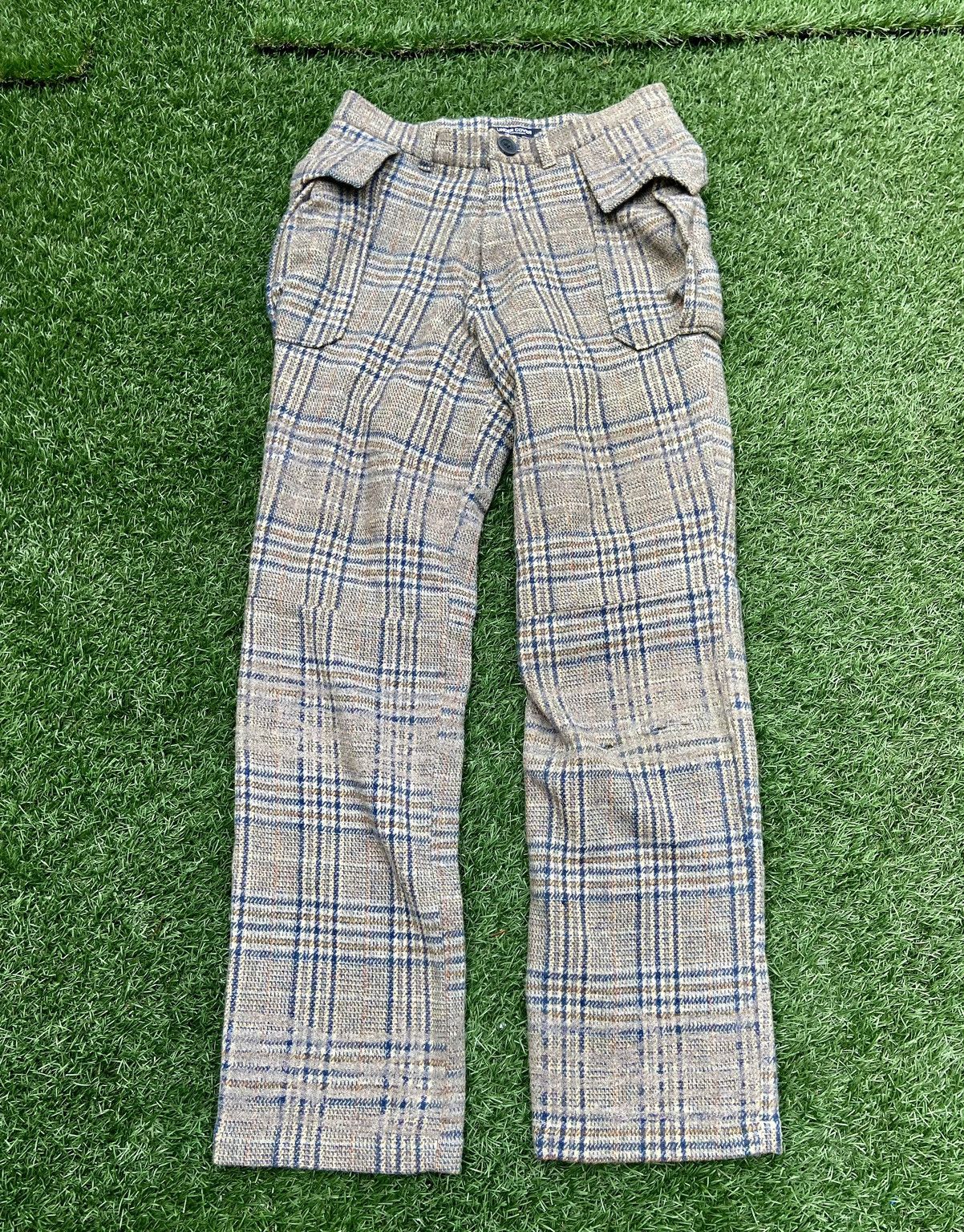 Jun Takahashi AW96 Undercover Wire Wool Plaid Distressed Pants Size US 32 / EU 48 - 10 Thumbnail
