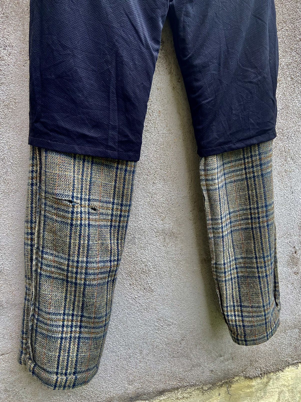 Jun Takahashi AW96 Undercover Wire Wool Plaid Distressed Pants Size US 32 / EU 48 - 7 Thumbnail