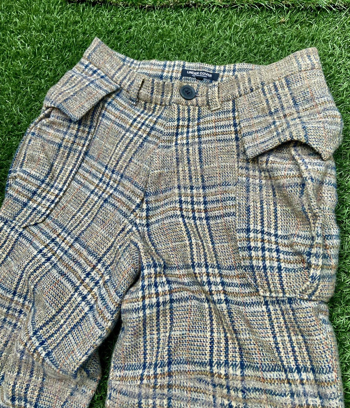 Jun Takahashi AW96 Undercover Wire Wool Plaid Distressed Pants Size US 32 / EU 48 - 12 Thumbnail