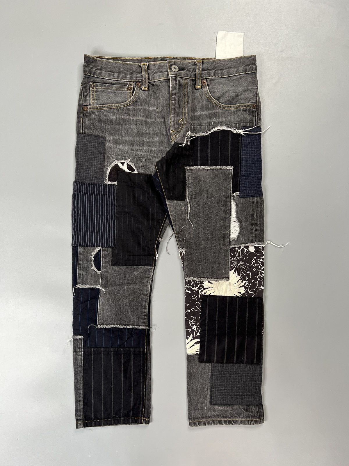 Comme des Garcons S/S 17 Comme des Garcons Patchwork denim jeans Size US 29 - 2 Thumbnail