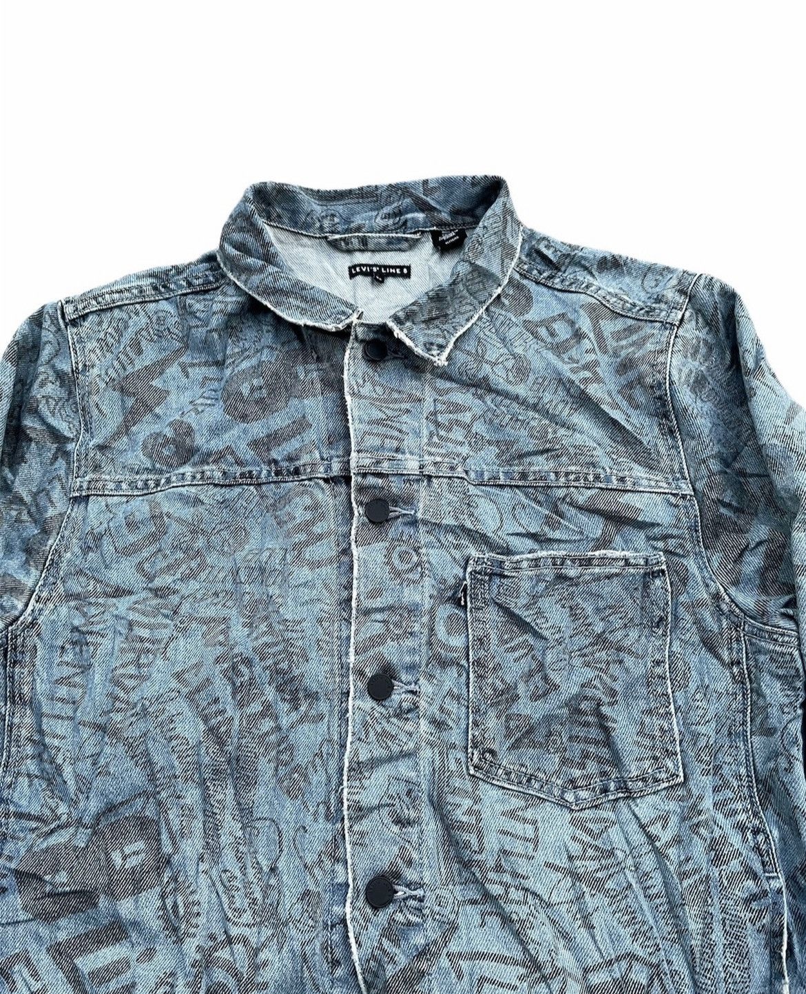 Levi's Levis Line 8 Full Print Denim Jacket Size US XL / EU 56 / 4 - 3 Thumbnail