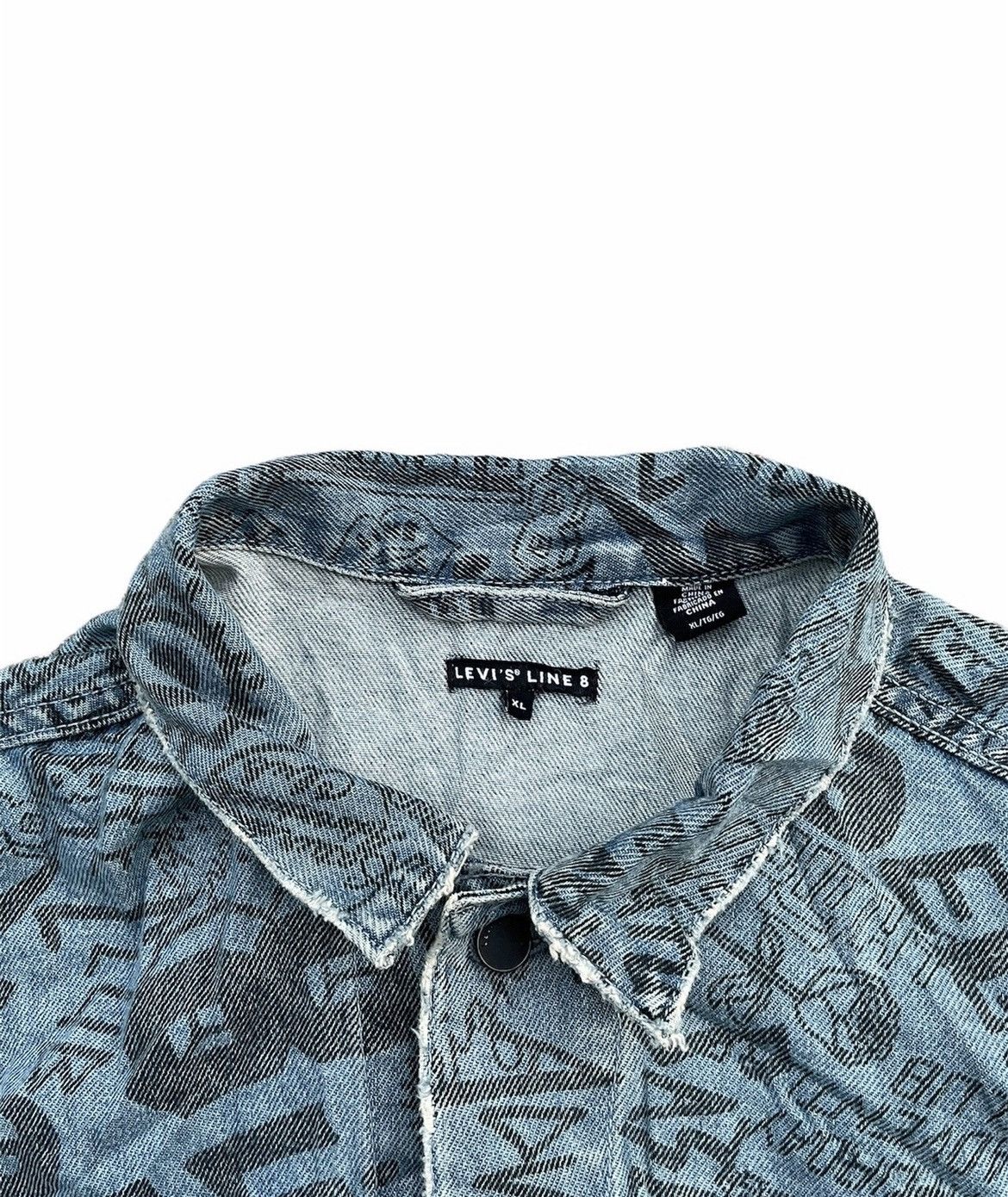 Levi's Levis Line 8 Full Print Denim Jacket Size US XL / EU 56 / 4 - 4 Thumbnail
