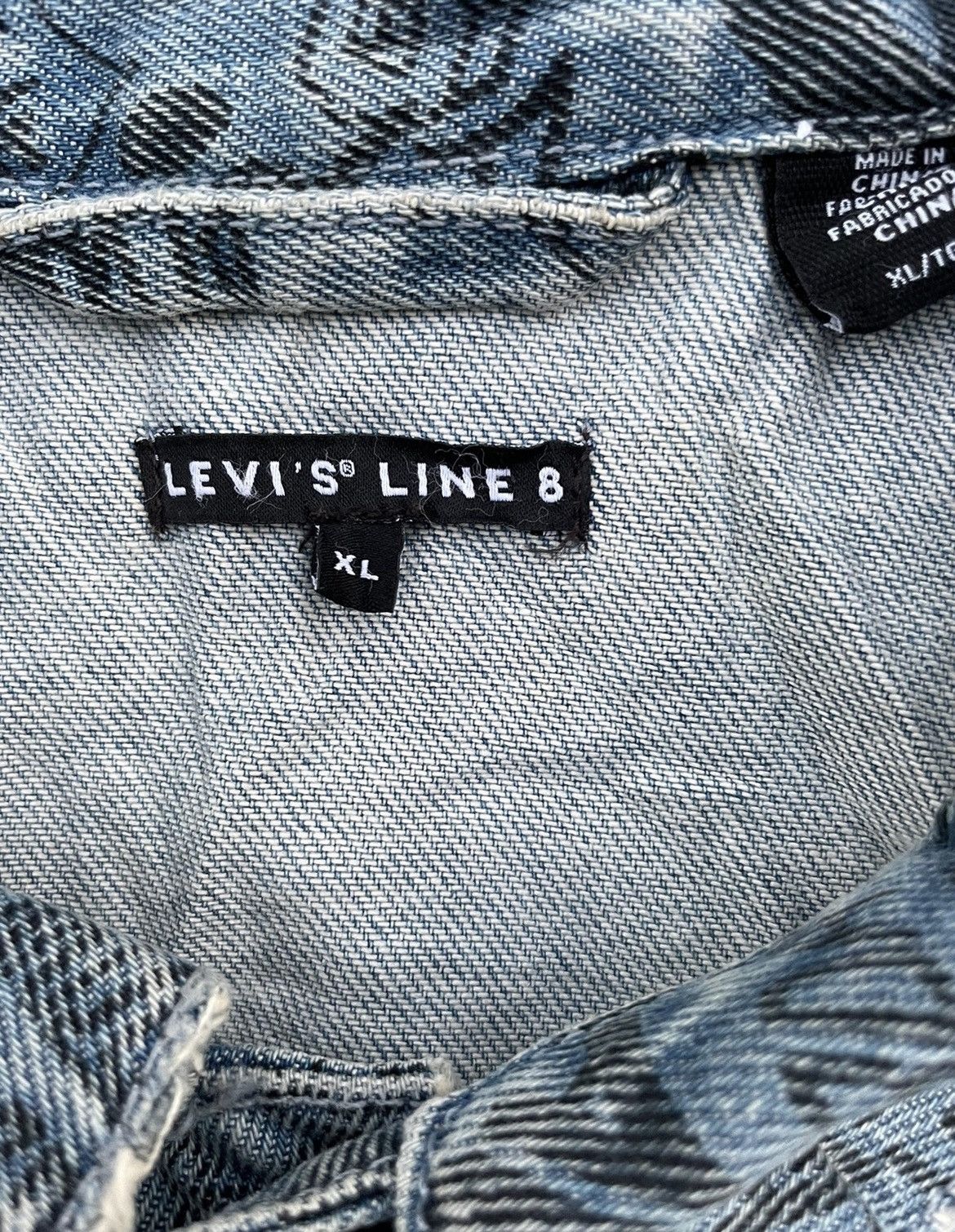 Levi's Levis Line 8 Full Print Denim Jacket Size US XL / EU 56 / 4 - 5 Thumbnail