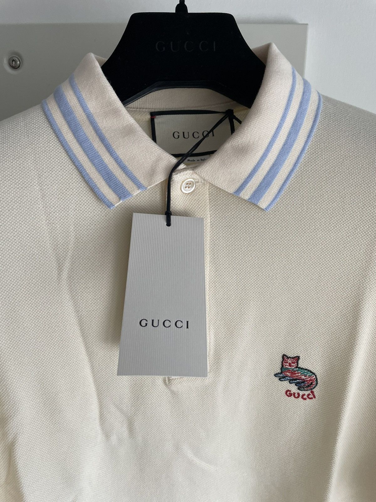Gucci New Super Runway Limited Edition Gucci Cat Logo Polo Shirt Size US XL / EU 56 / 4 - 4 Thumbnail