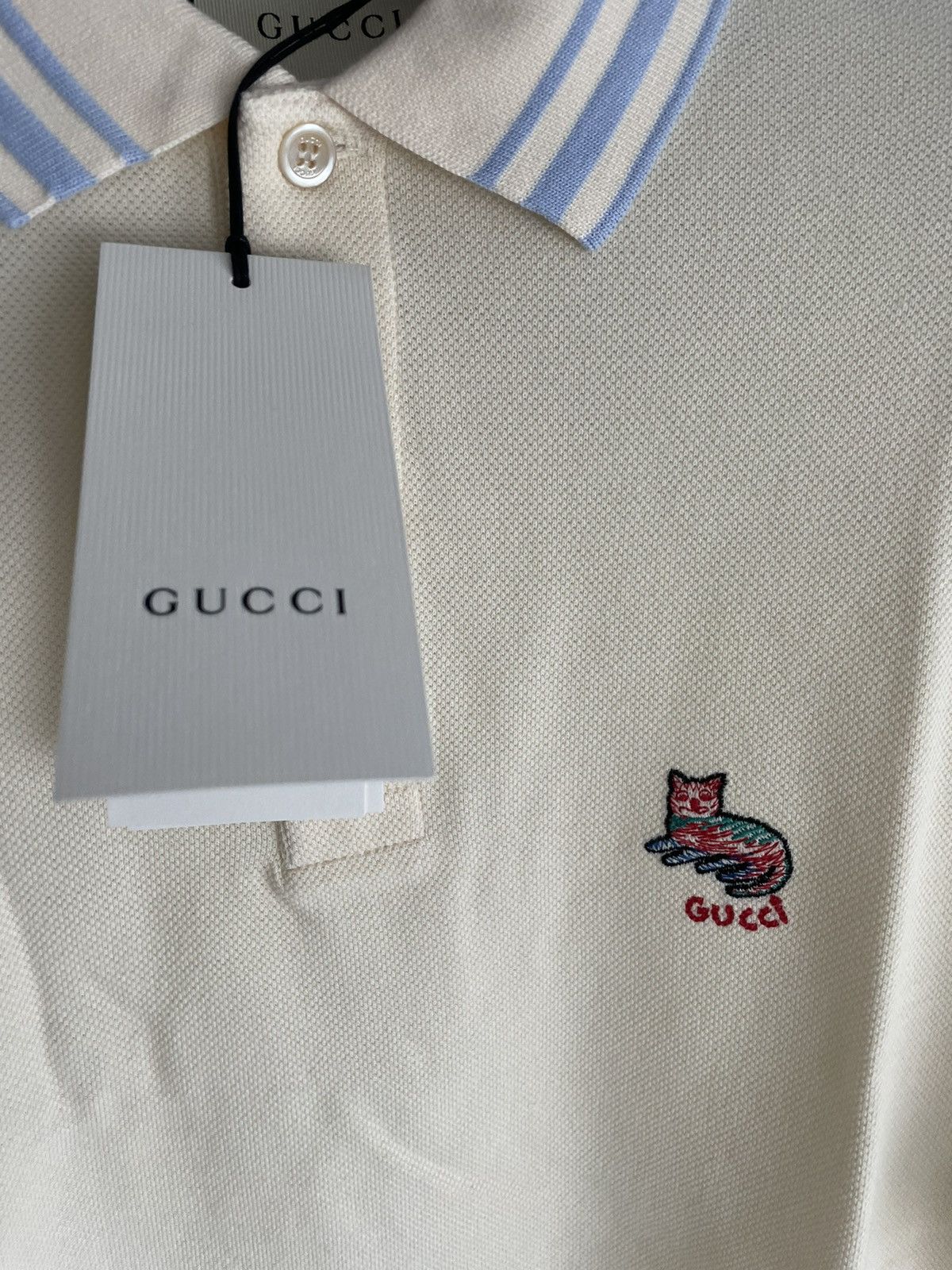 Gucci New Super Runway Limited Edition Gucci Cat Logo Polo Shirt Size US XL / EU 56 / 4 - 3 Thumbnail