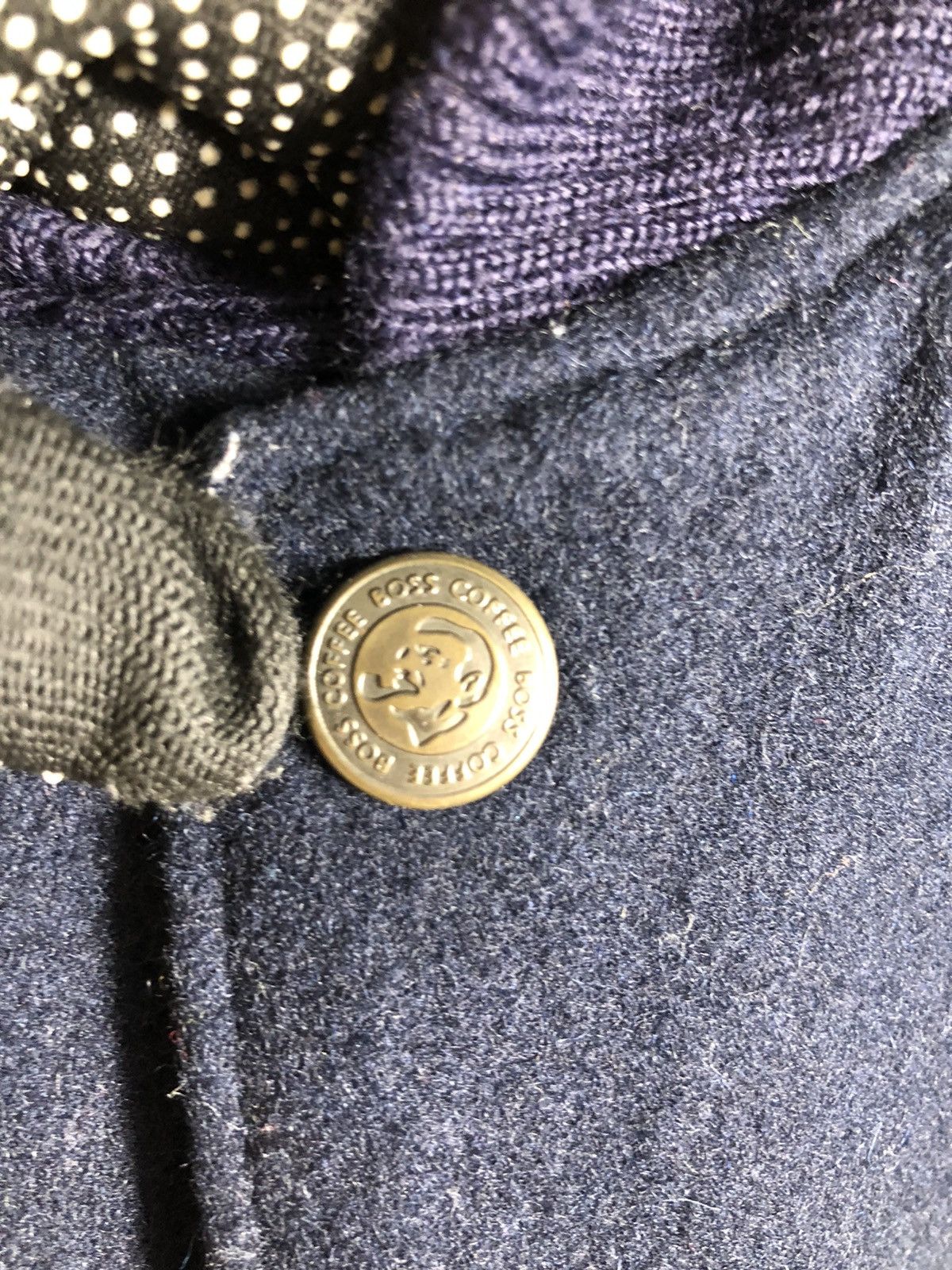 Japanese Brand Vintage Suntory Boss Coffee Varsity Wool Jacket Size US XL / EU 56 / 4 - 5 Thumbnail