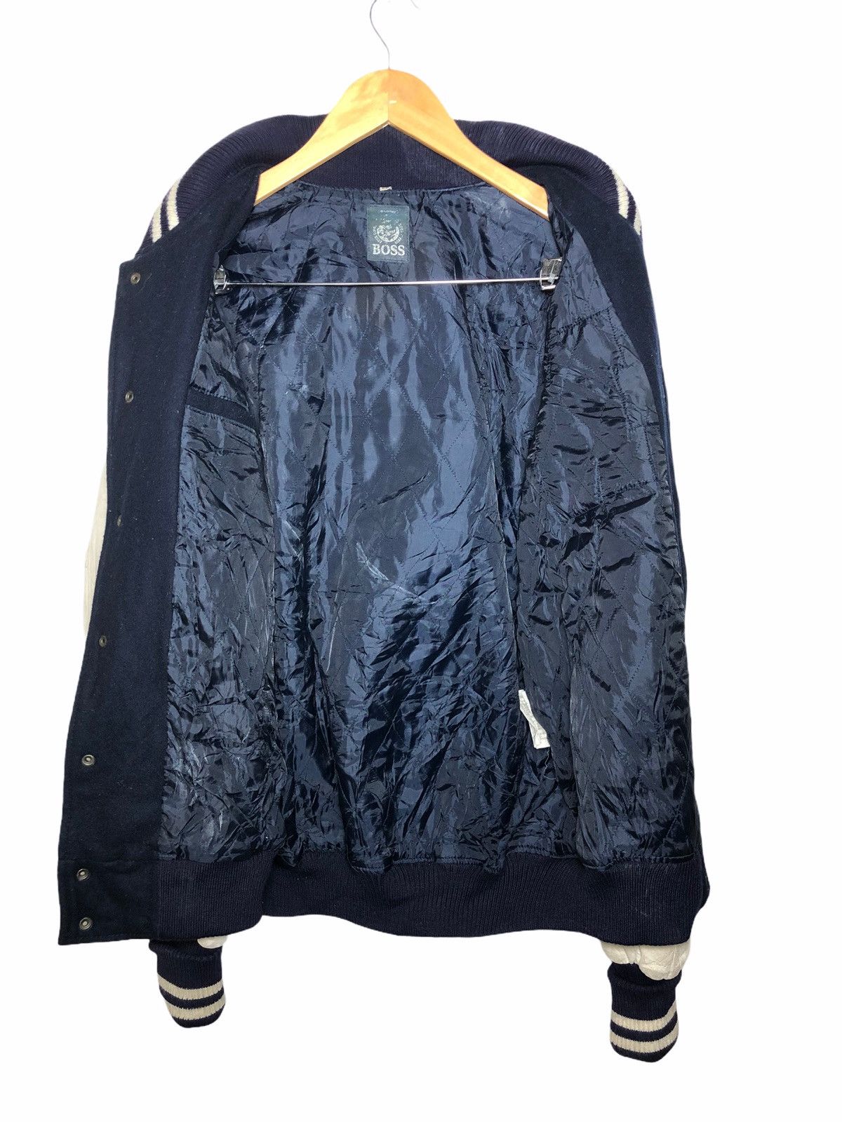 Japanese Brand Vintage Suntory Boss Coffee Varsity Wool Jacket Size US XL / EU 56 / 4 - 3 Thumbnail
