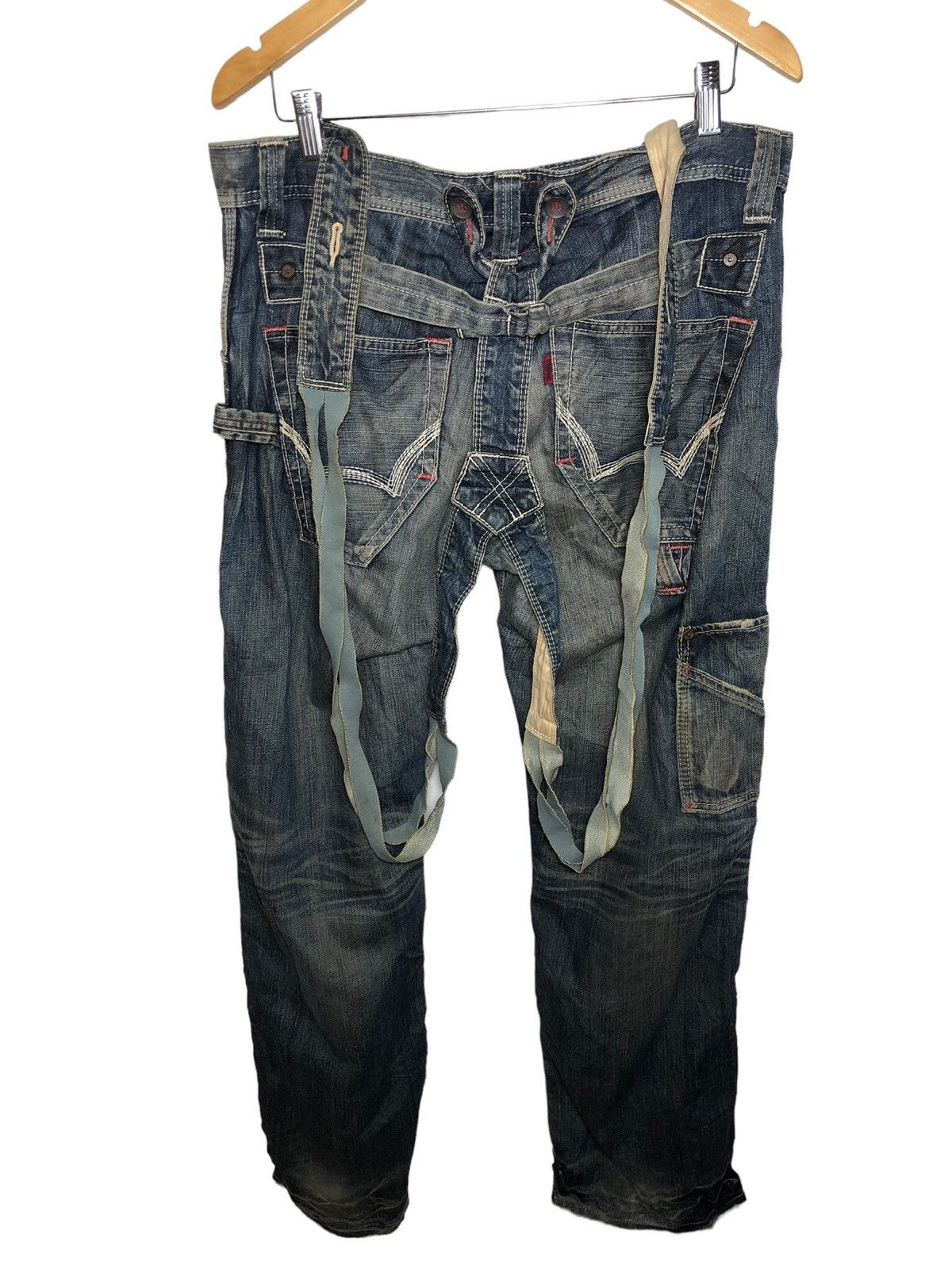 Edwin Japanese Brand Edwin 503 Blue Trip overall carpenter style Size US 36 / EU 52 - 2 Thumbnail