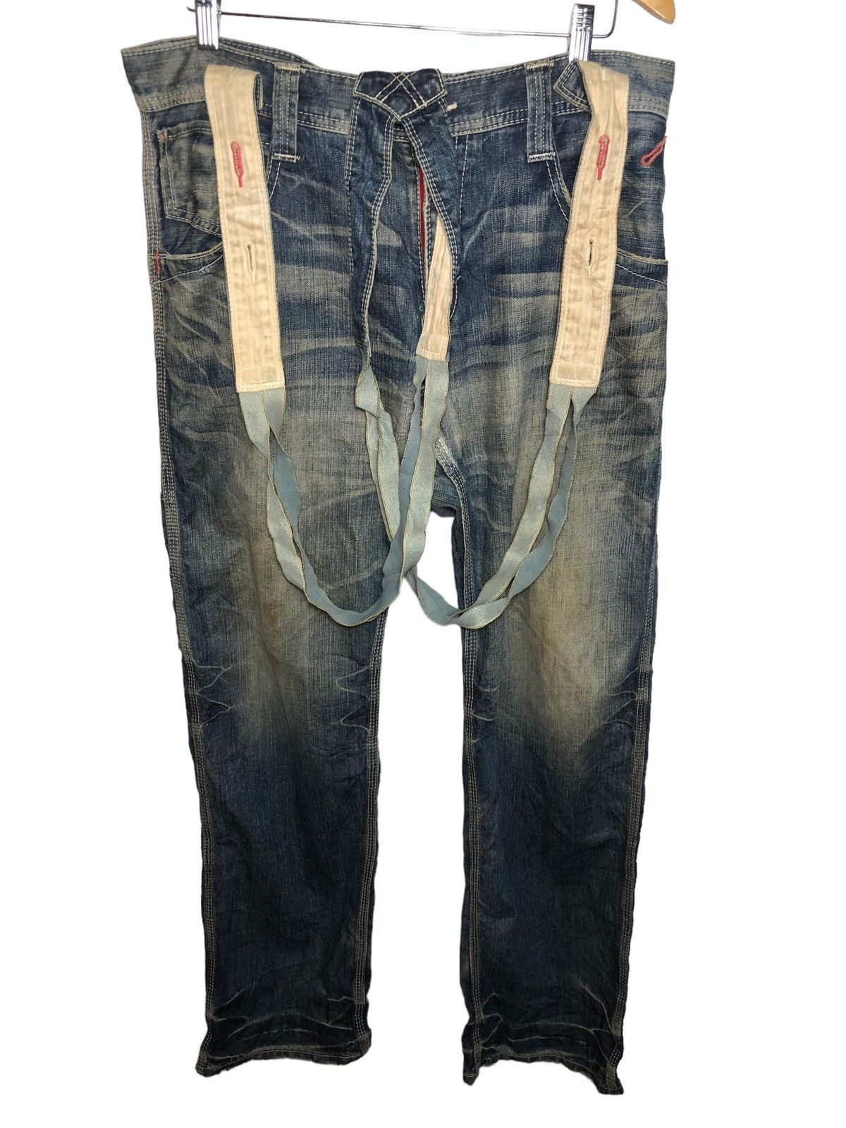 Edwin Japanese Brand Edwin 503 Blue Trip overall carpenter style Size US 36 / EU 52 - 1 Thumbnail
