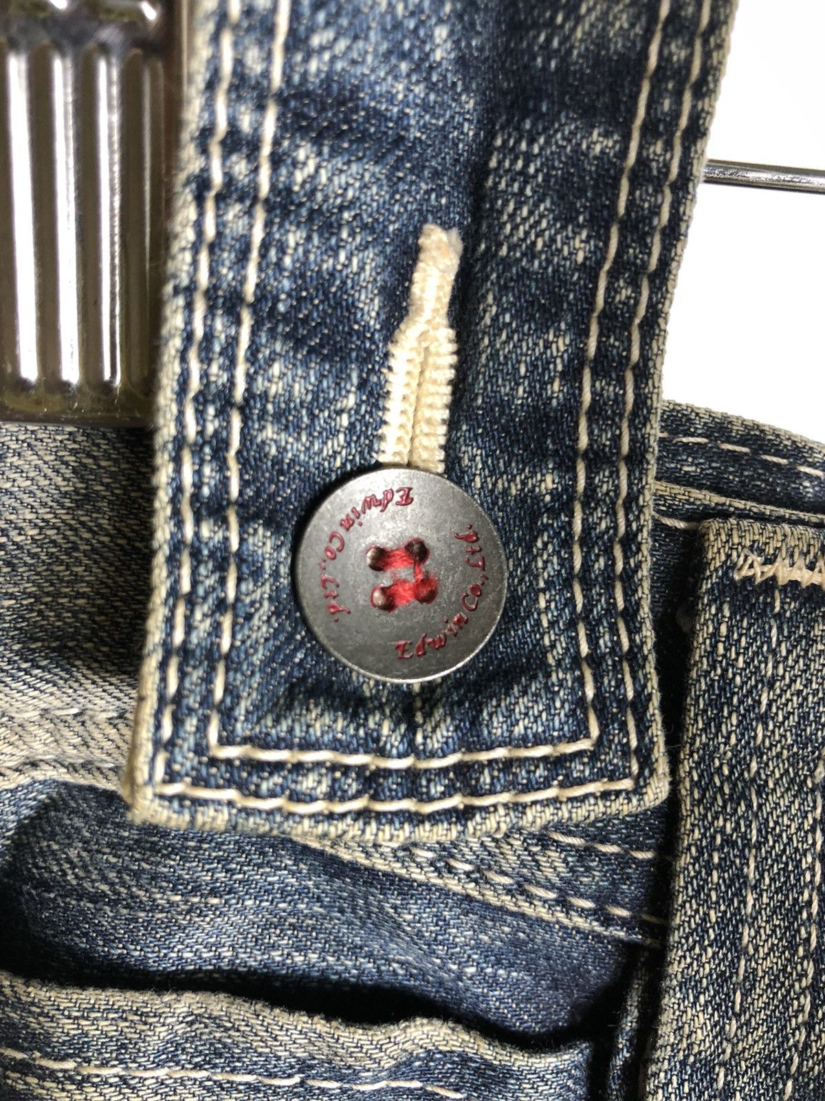 Edwin Japanese Brand Edwin 503 Blue Trip overall carpenter style Size US 36 / EU 52 - 11 Thumbnail